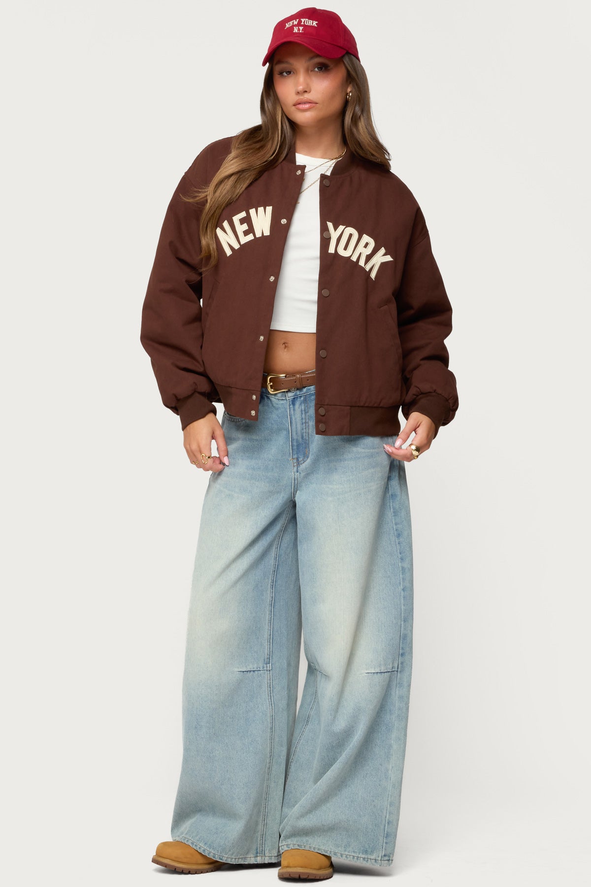 Big Apple Oversized Bomber Jacket-Milans Time