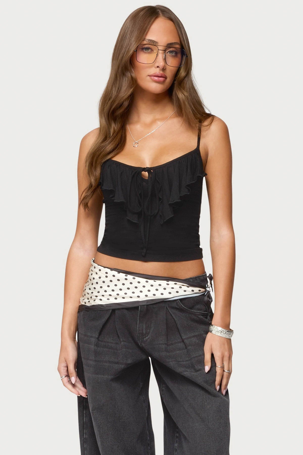 Jezebel Ruffle Tank Top-Milans Time