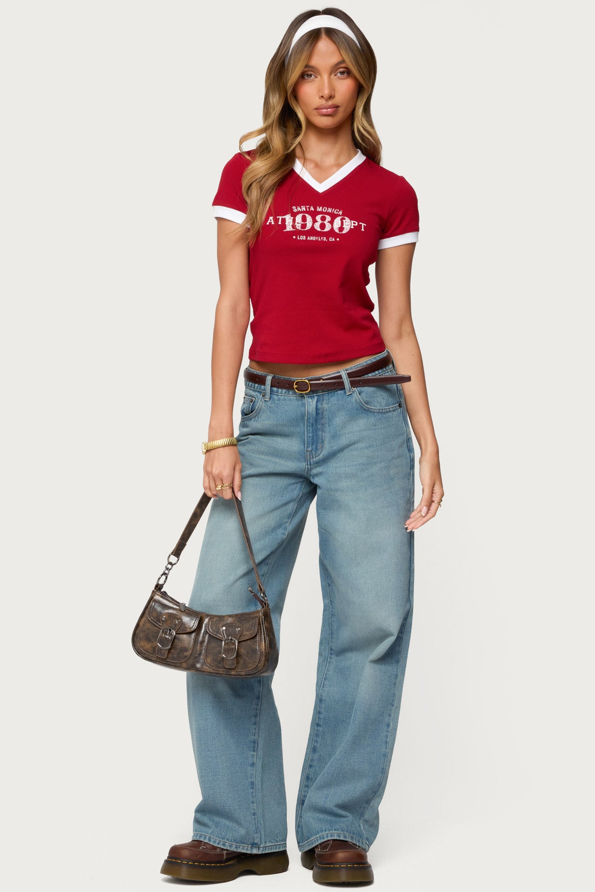 Santa Monica V Neck T Shirt-Milans Time