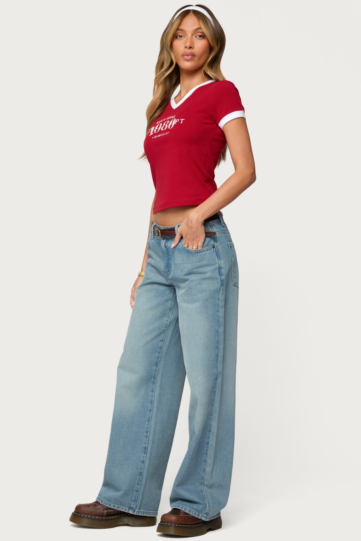 Santa Monica V Neck T Shirt-Milans Time