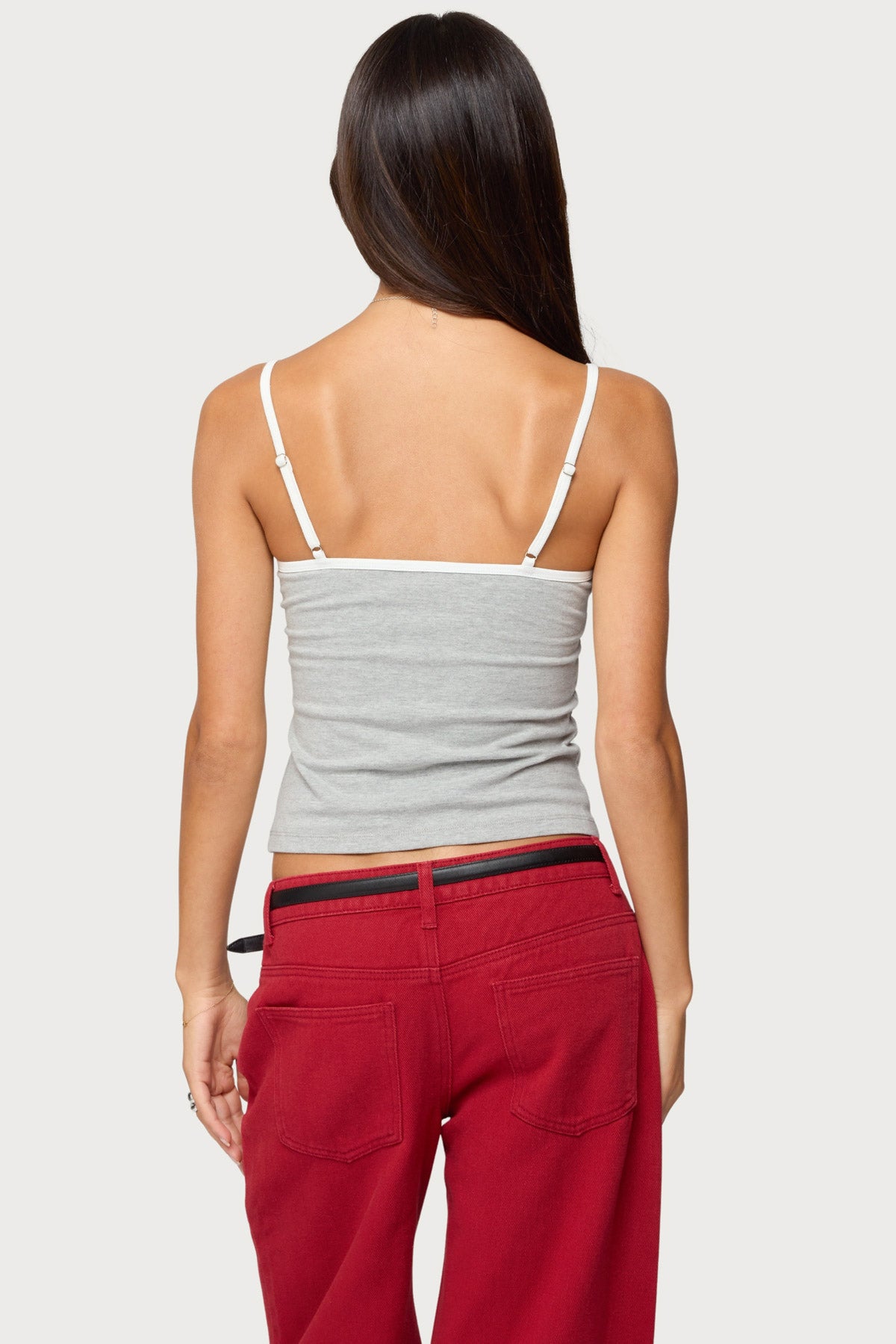 Rhoda Contrast Polka Dot Tank Top-Milans Time