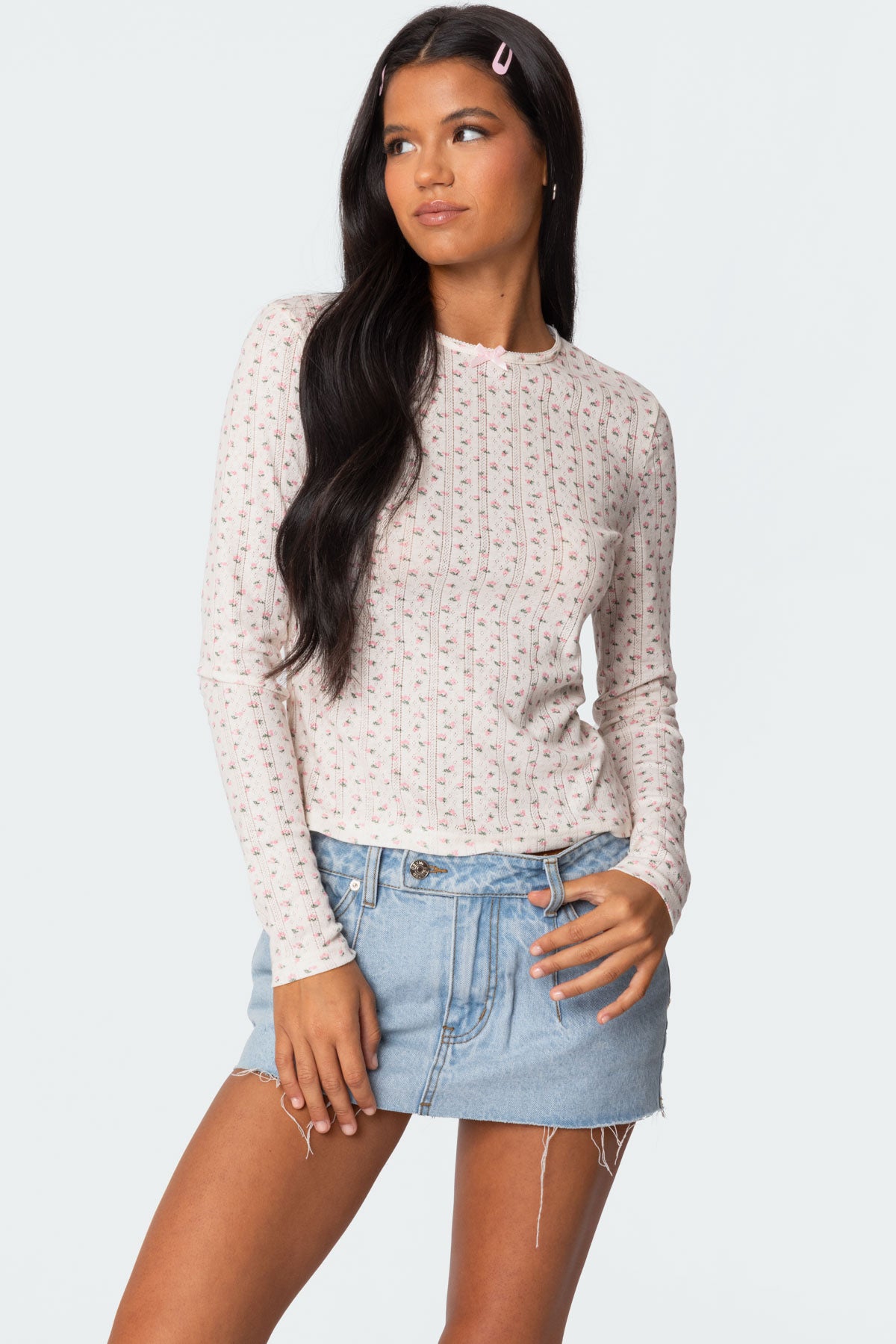 Emery Printed Pointelle Top-Milans Time
