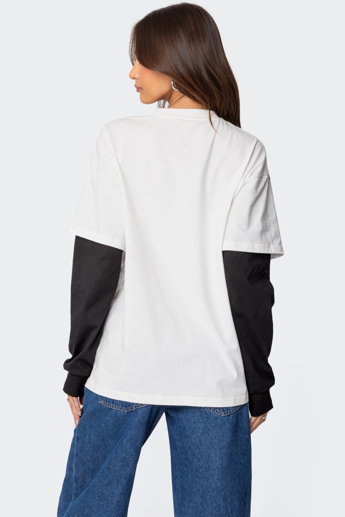 Situationship Oversized Layered T Shirt-Milans Time