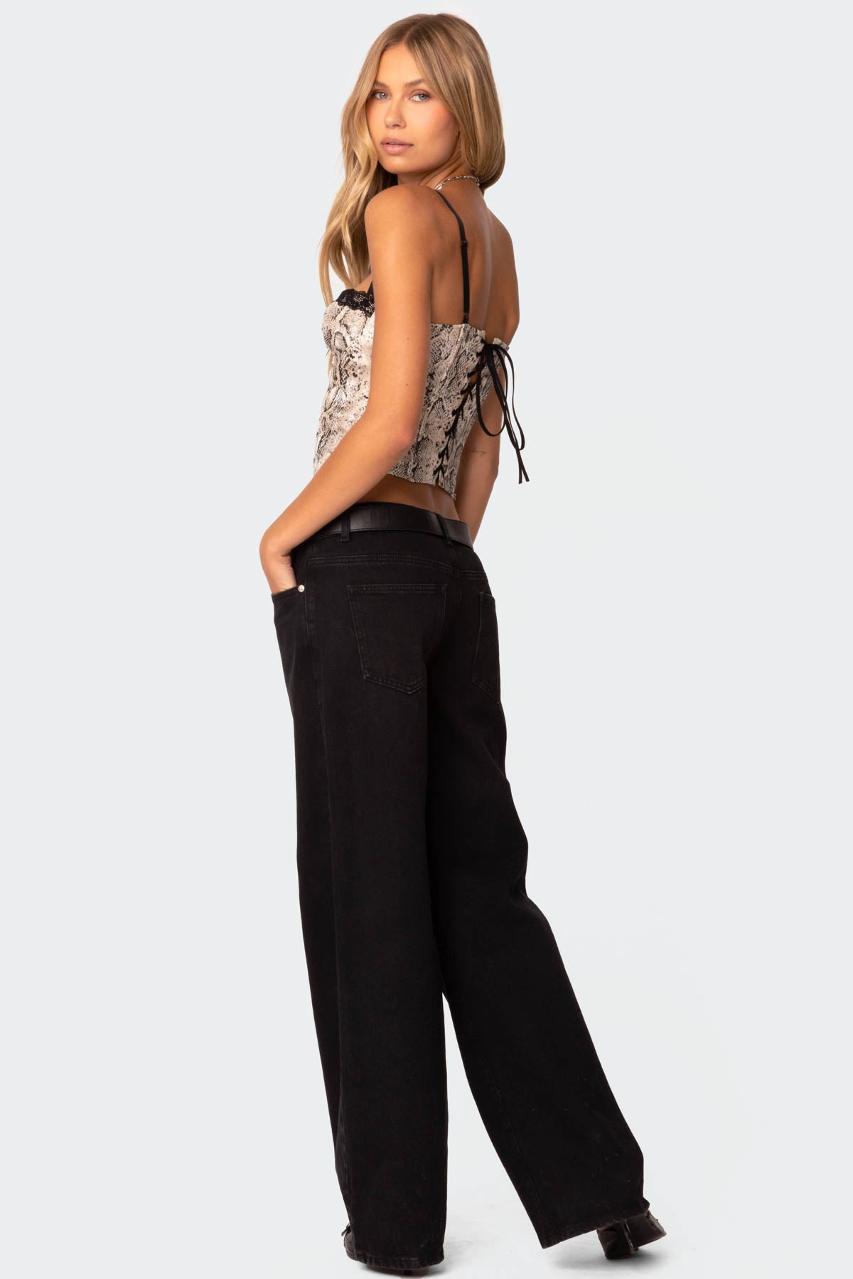 Snakeskin Denim Corset-Milans Time