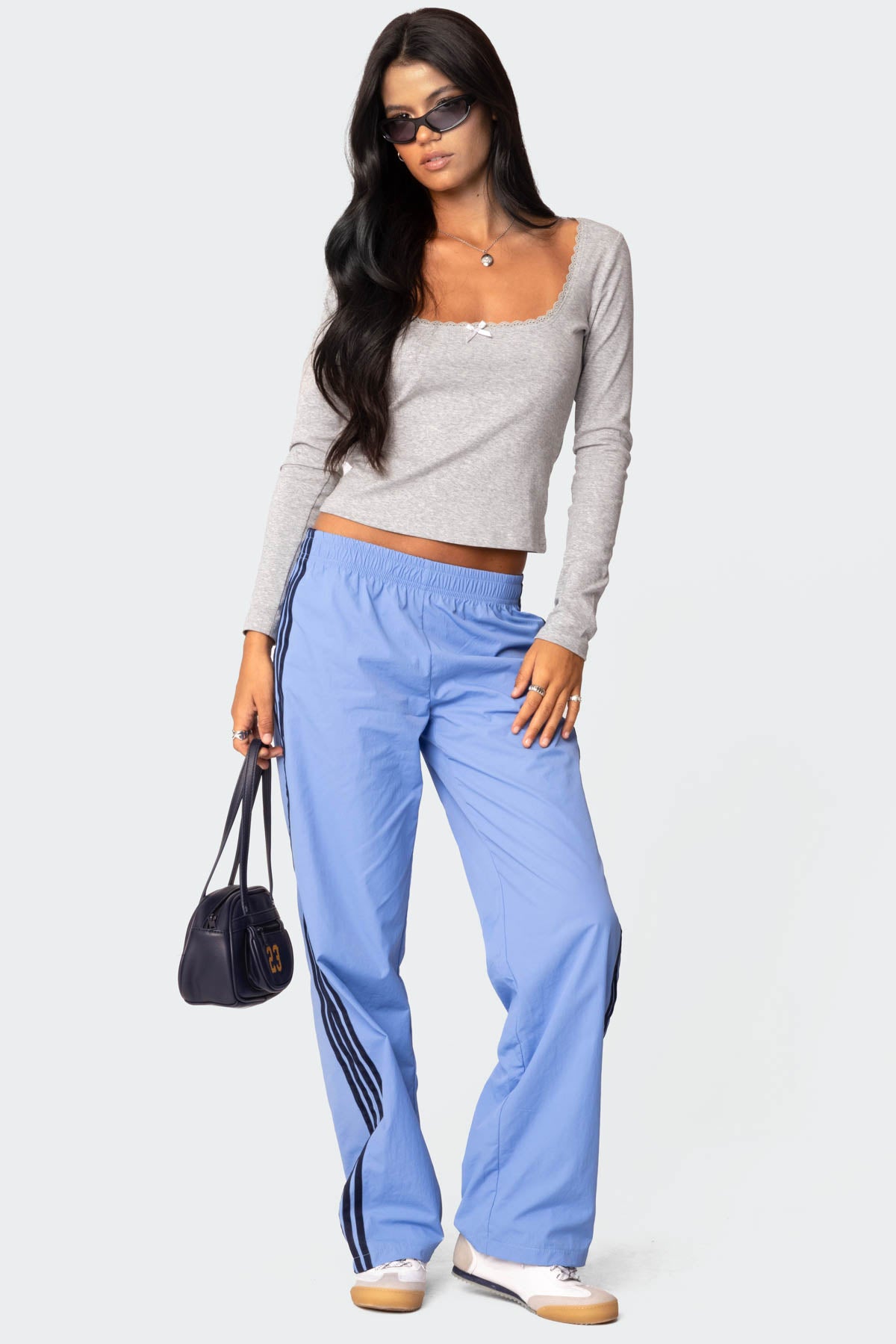 Mora Lace Trim Ribbed T Shirt-Milans Time