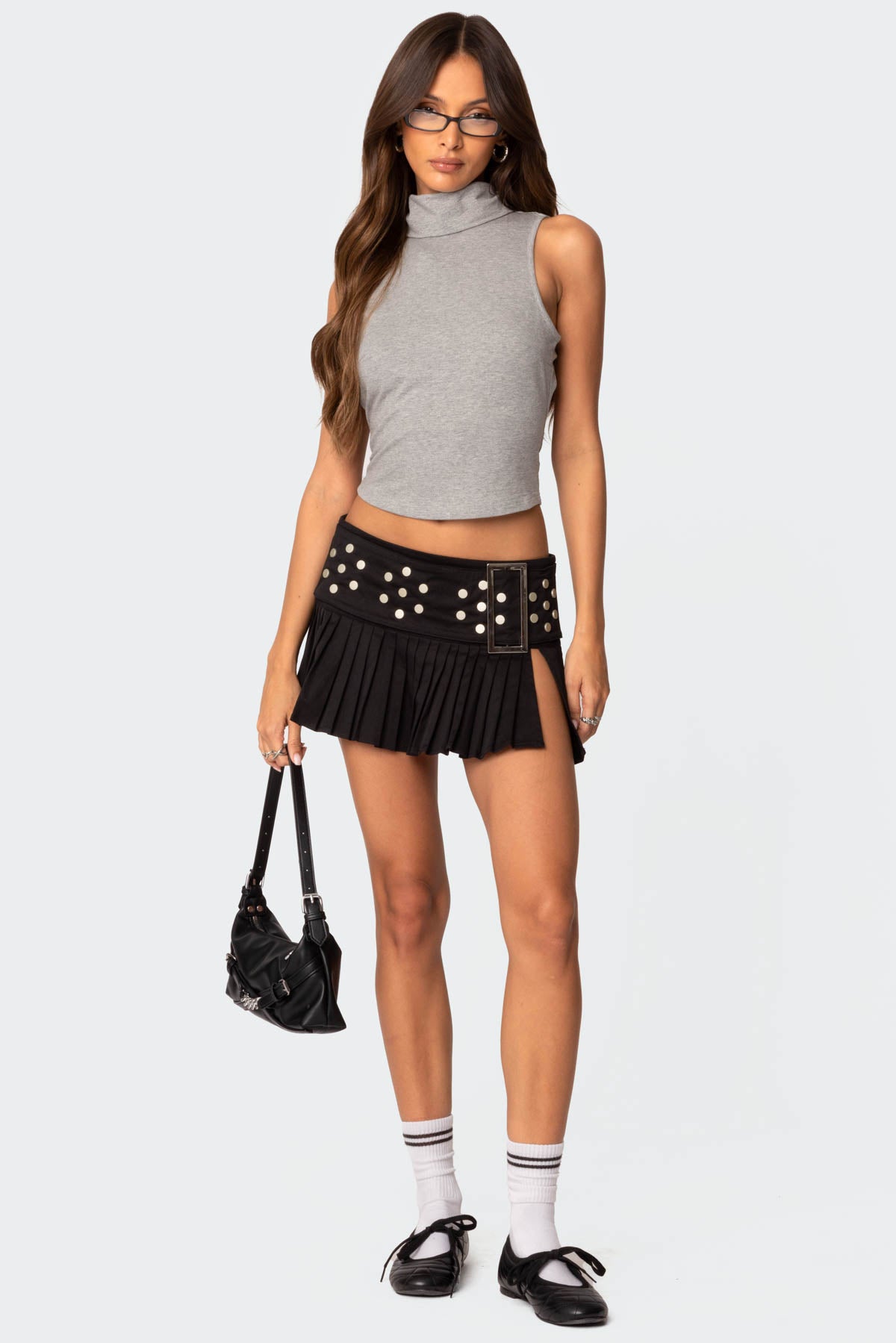 Mock Neck Open Back Top-Milans Time