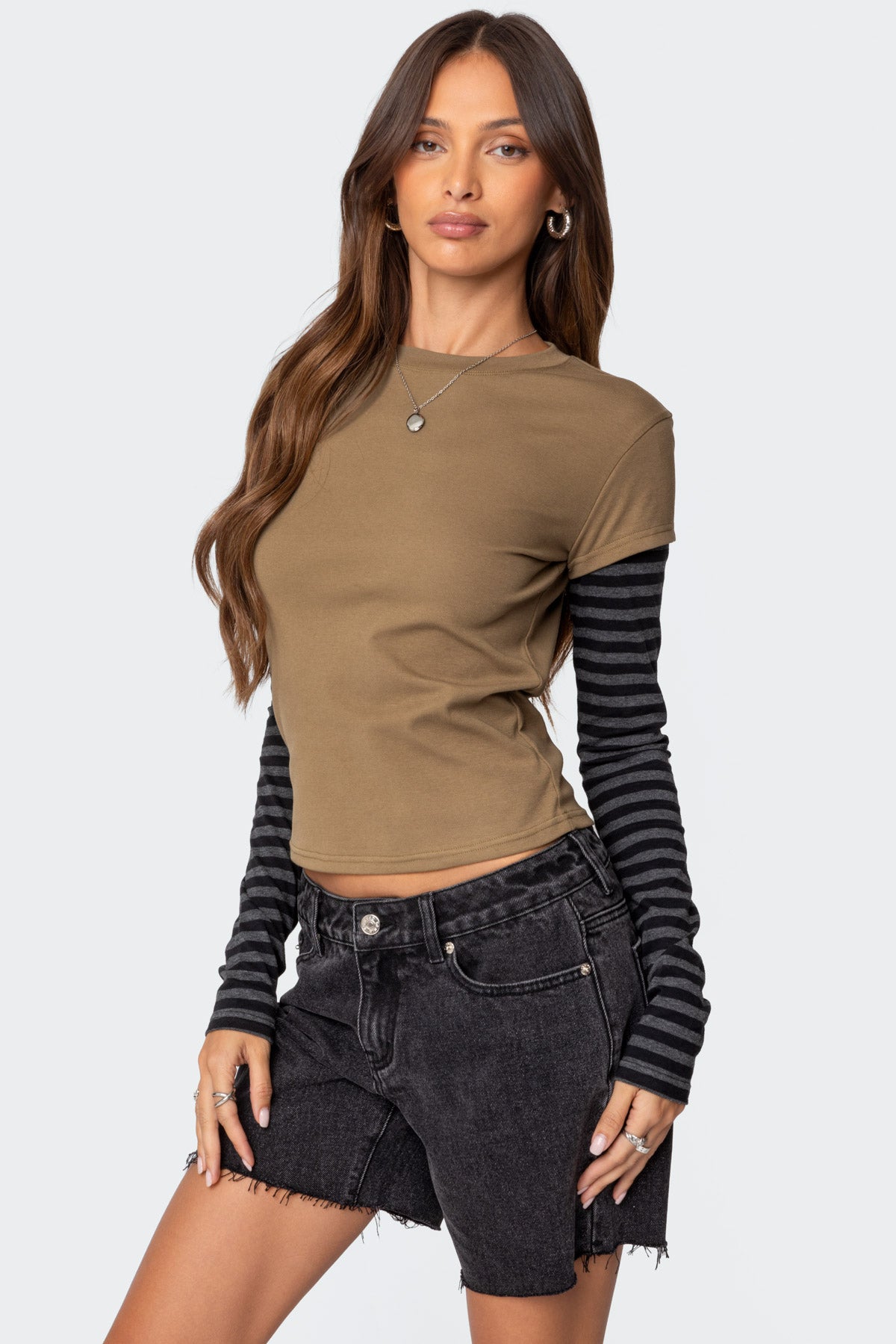 Eliana Layered Long Sleeve T Shirt-Milans Time