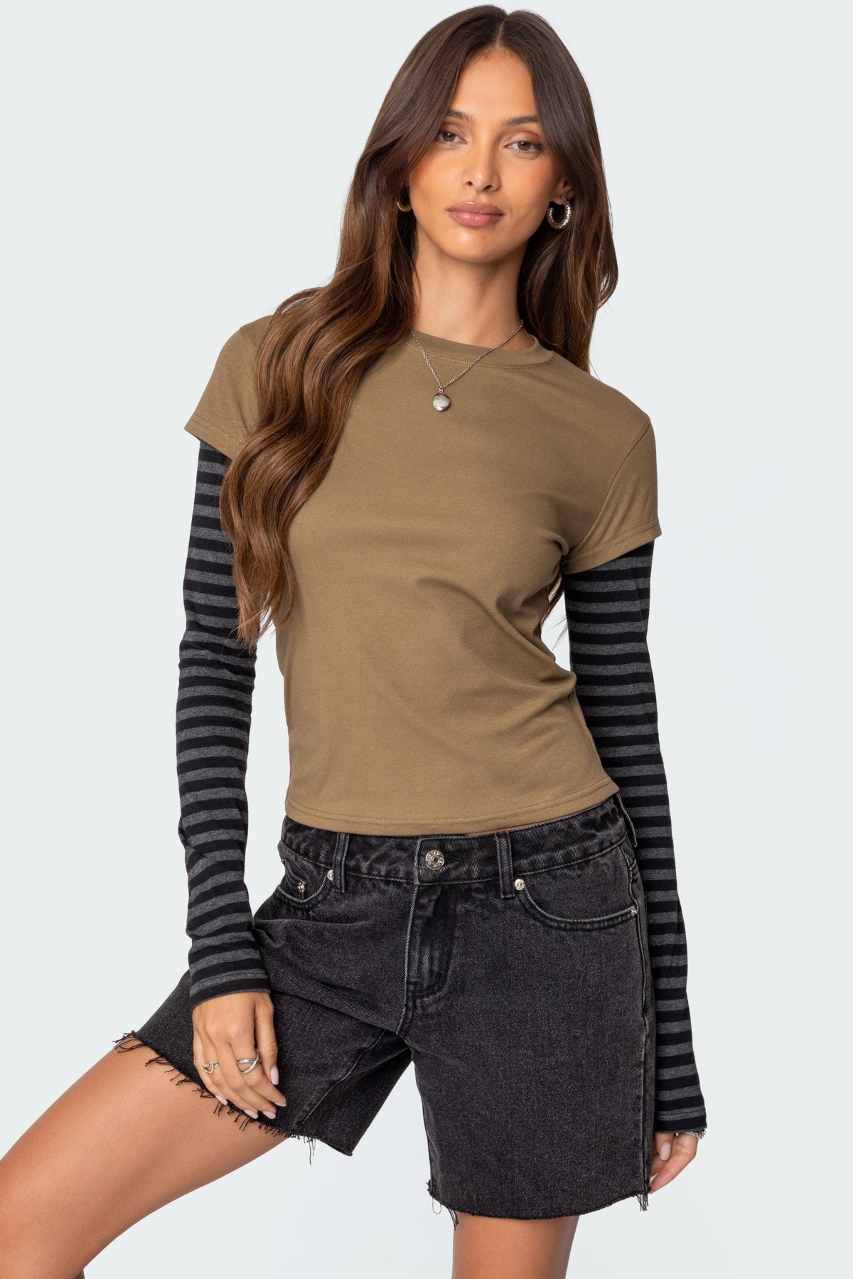 Eliana Layered Long Sleeve T Shirt-Milans Time