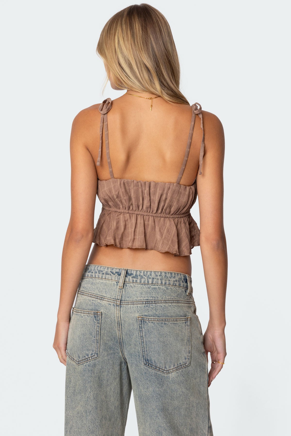 Rylie Textured Chiffon Flare Top-Milans Time