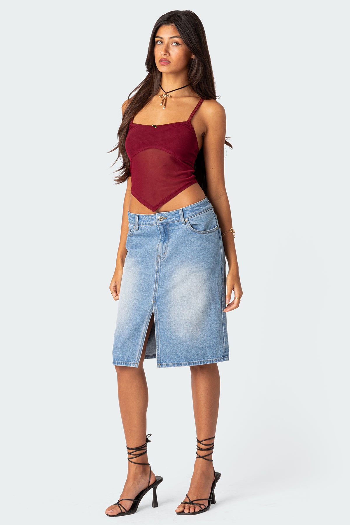 Cressida Sheer Mesh Tank Top-Milans Time