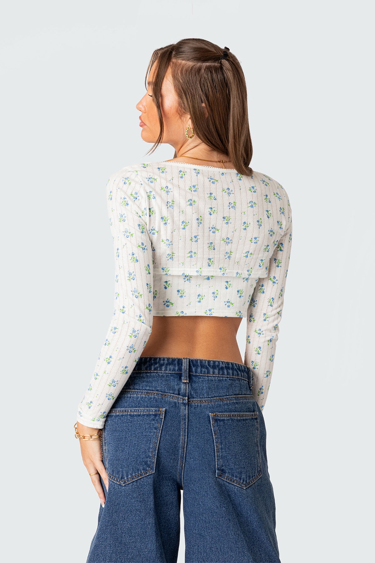 Pointelle Two Piece Shrug Top-Milans Time