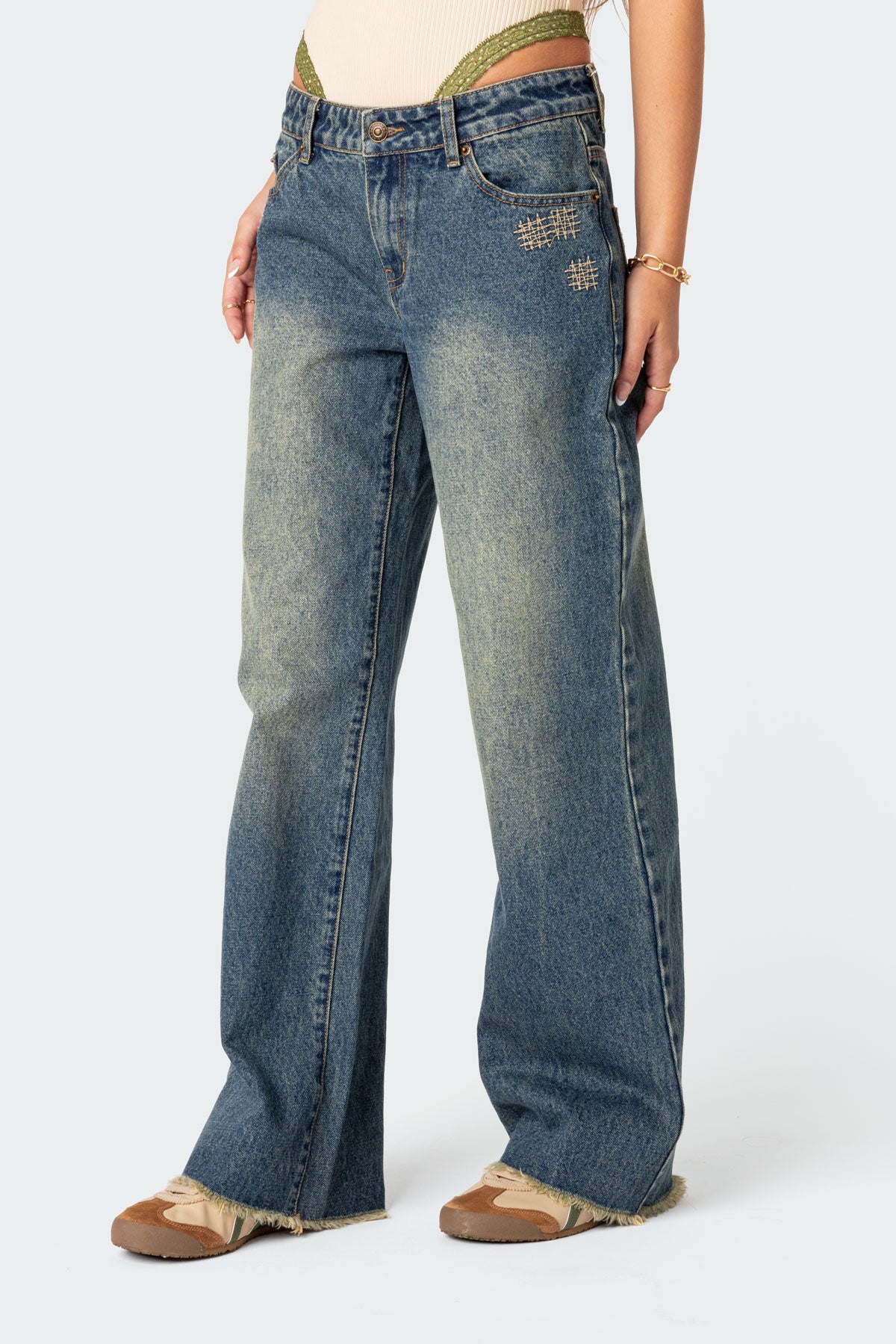 Doll House Washed Low Rise Baggy Jeans-Milans Time