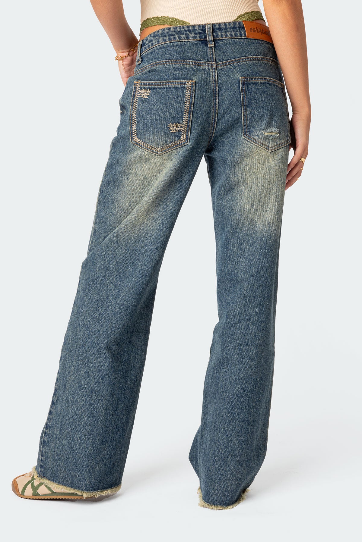 Doll House Washed Low Rise Baggy Jeans-Milans Time