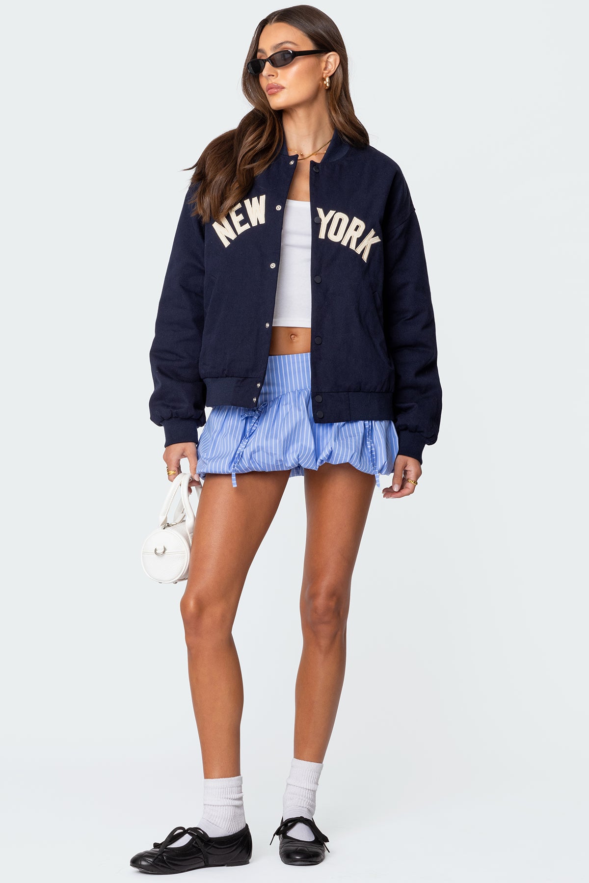 Big Apple Oversized Bomber Jacket-Milans Time
