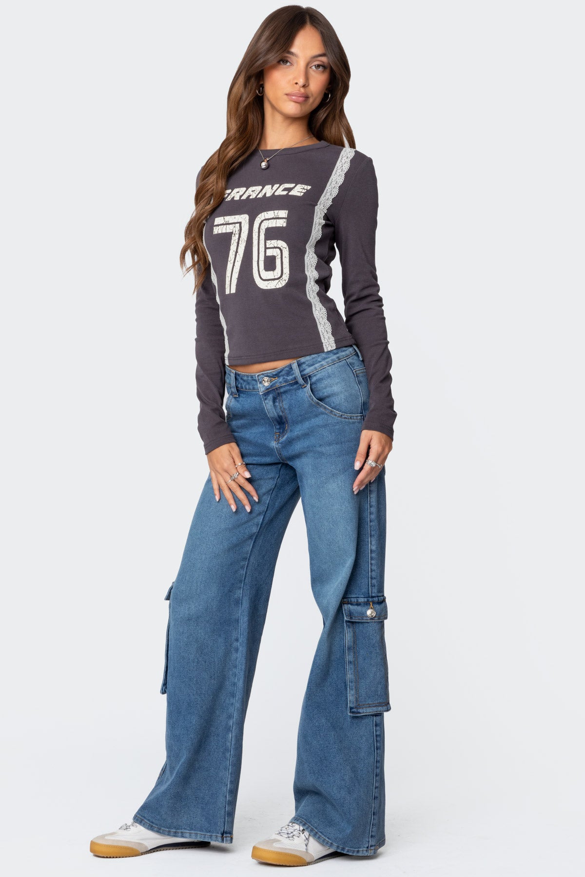 Lunar Mid Rise Wide Leg Cargo Jeans-Milans Time