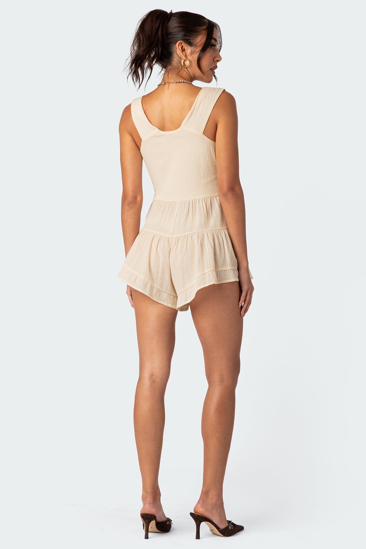 Veronica Textured Romper-Milans Time