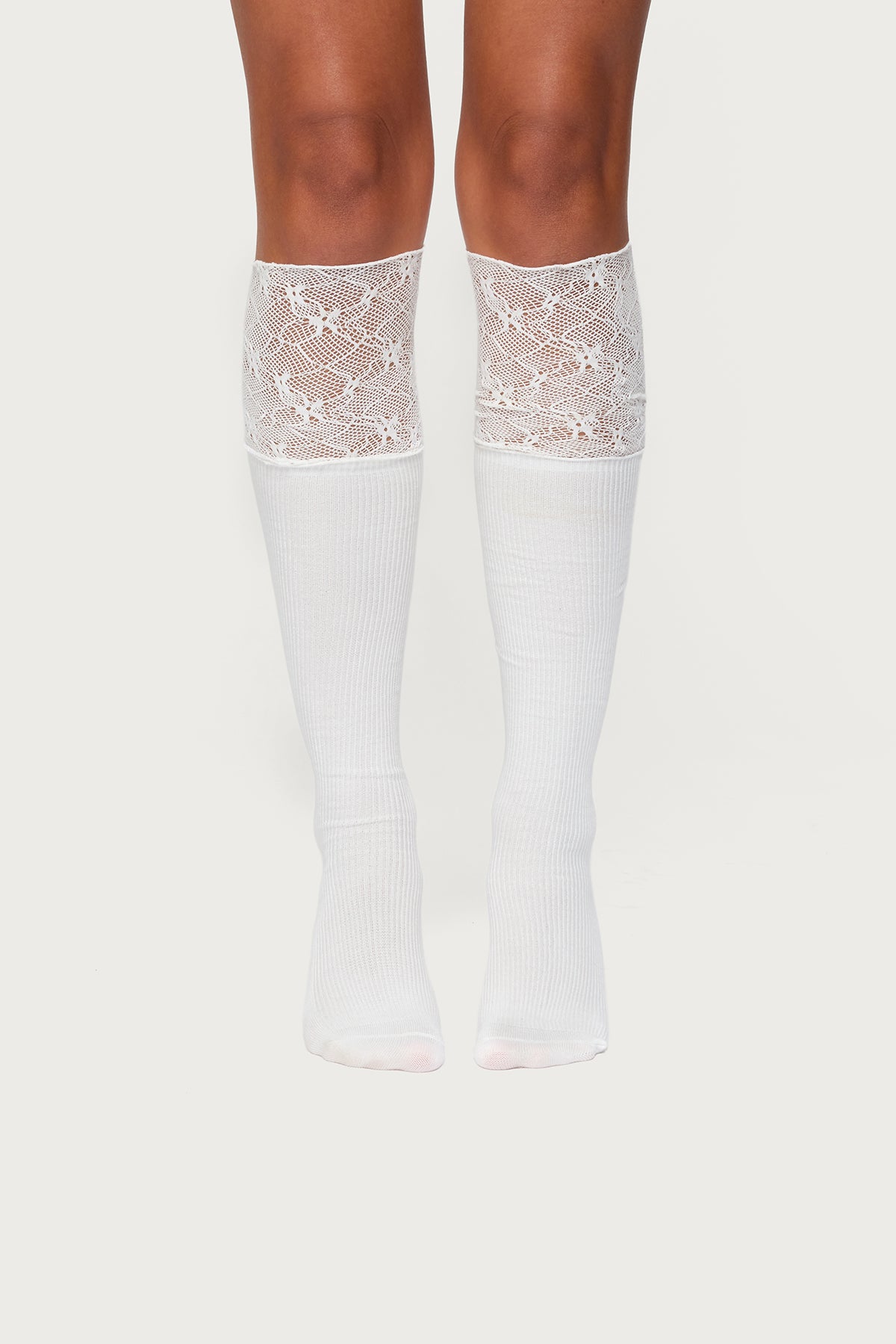 Lacey Layered Knee High Socks-Milans Time