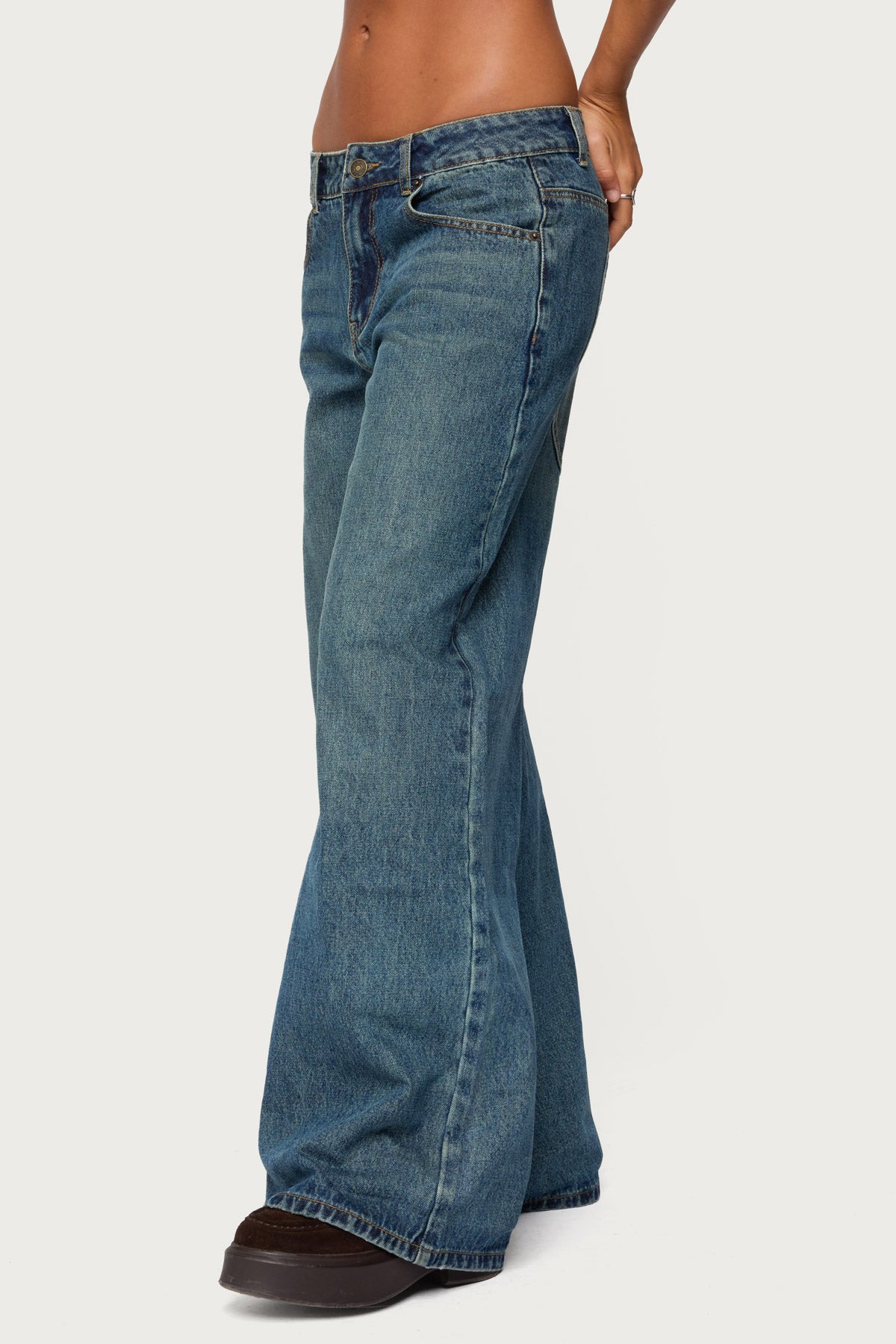 Heartly Low Rise Baggy Jeans-Milans Time