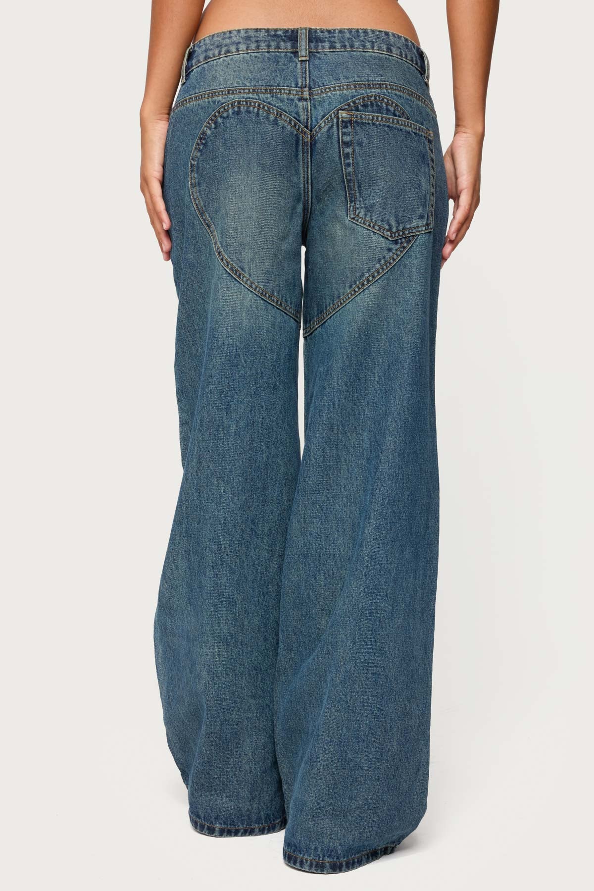 Heartly Low Rise Baggy Jeans-Milans Time