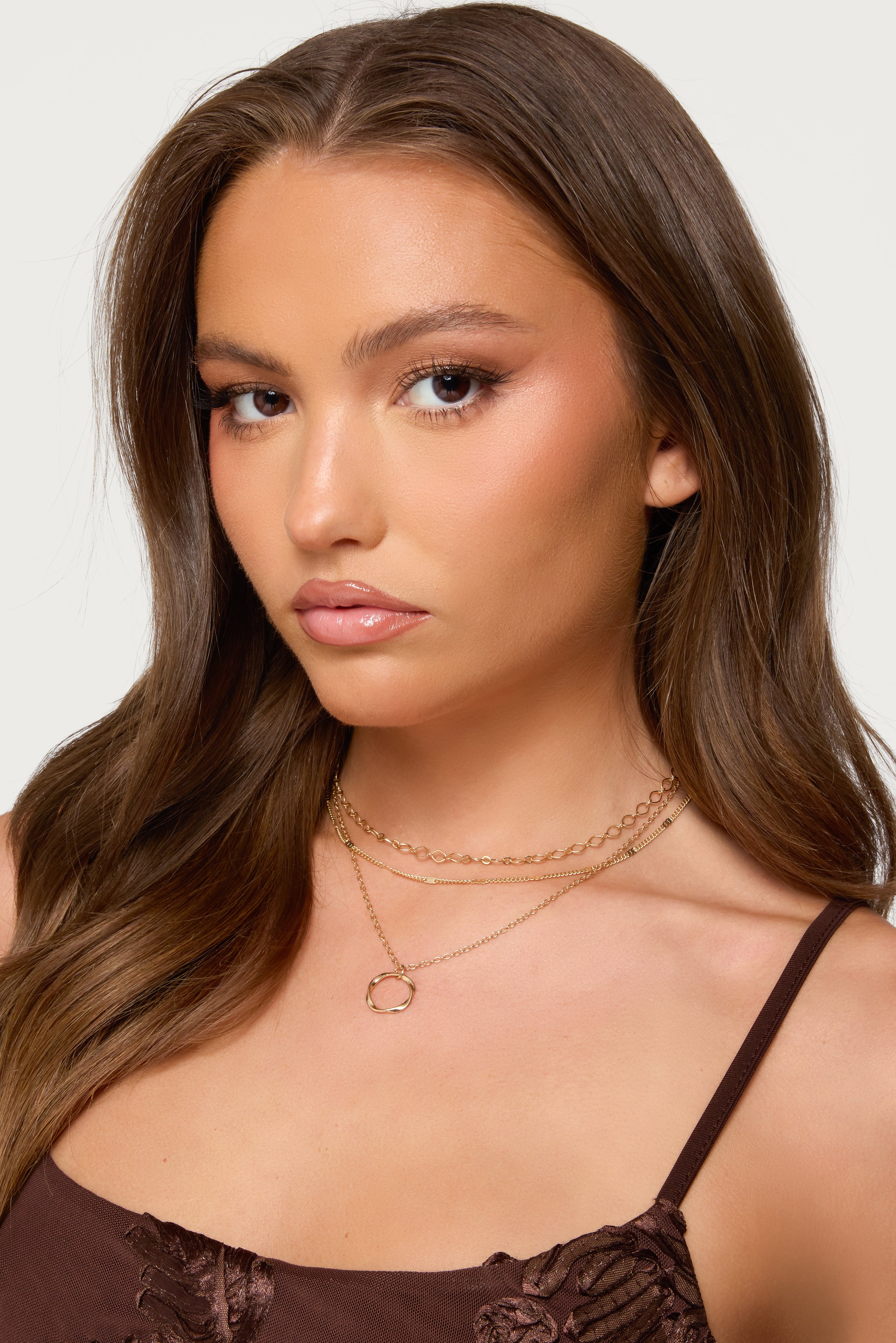 Mixed Chain Layered Necklace-Milans Time