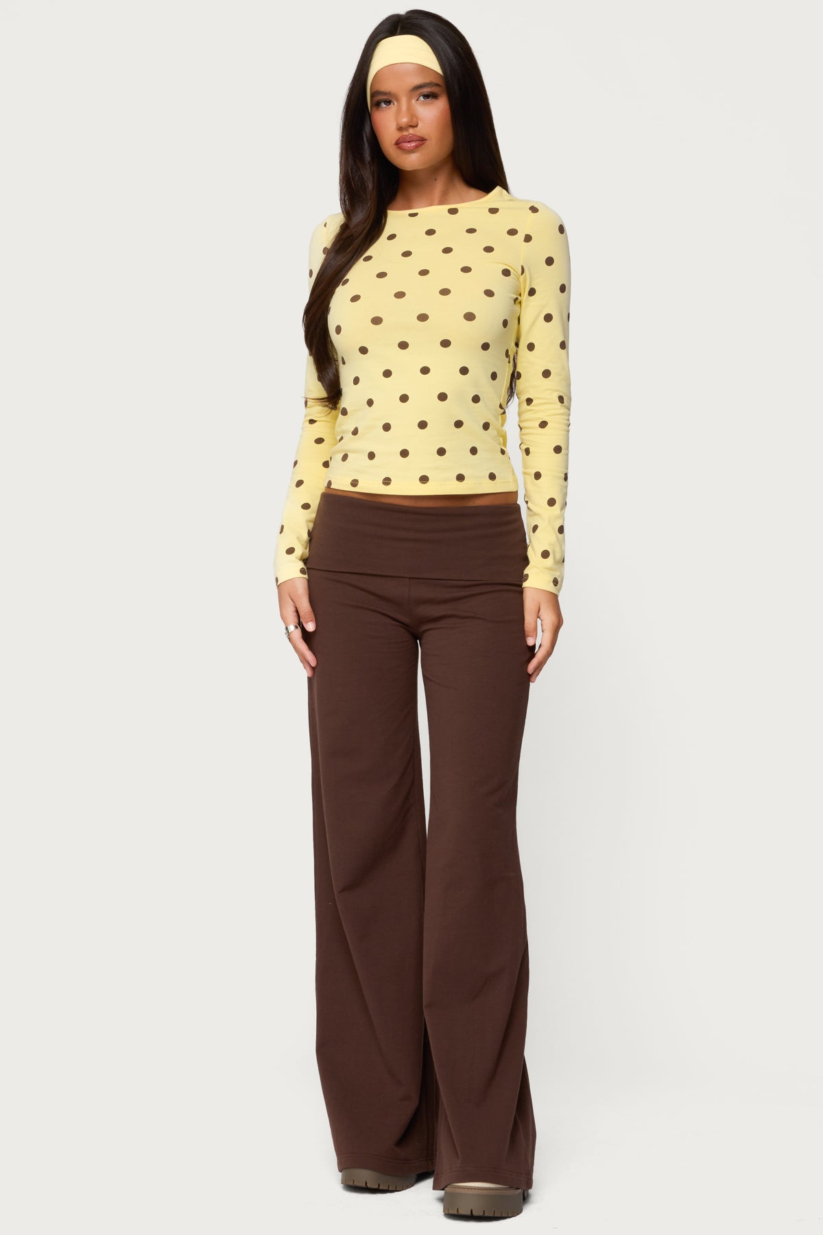 Maricelle Polka Dot Long Sleeve T Shirt-Milans Time