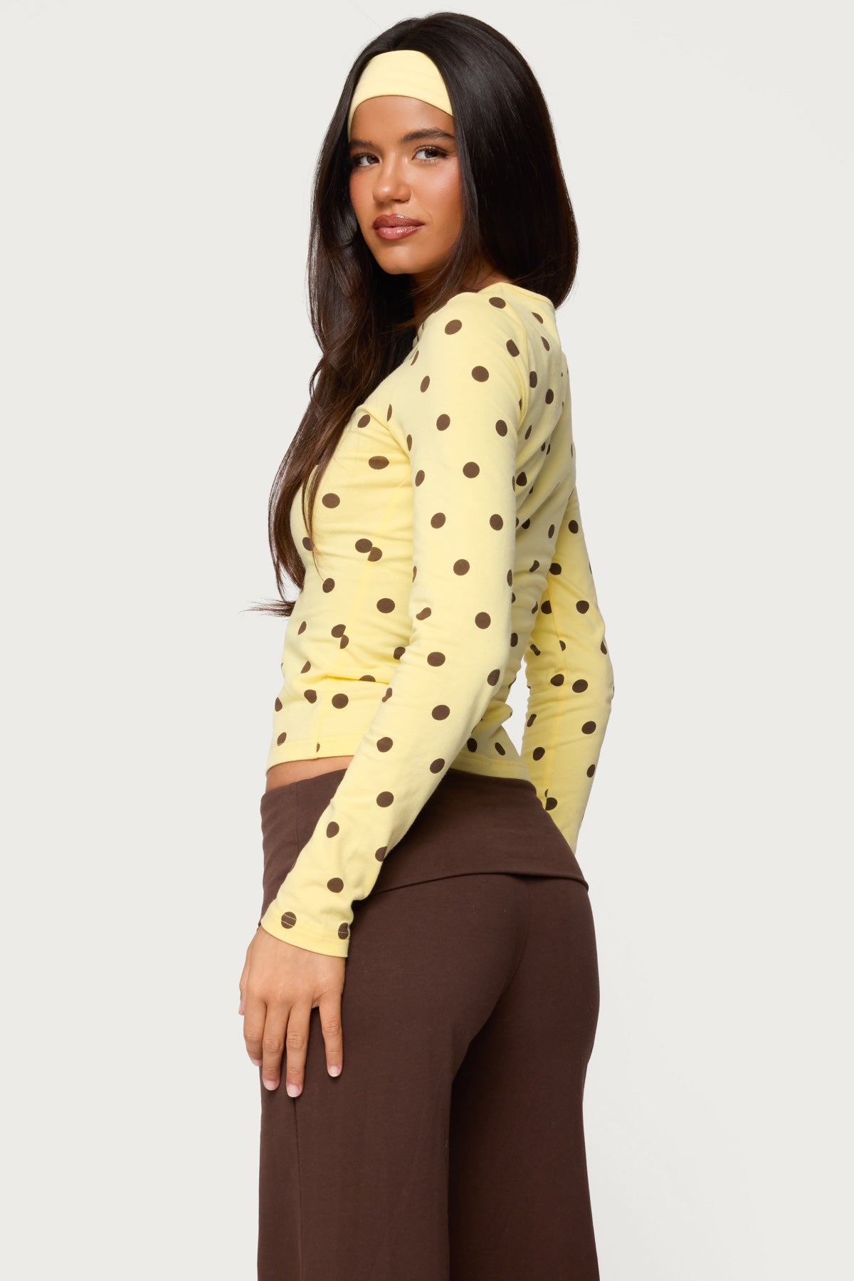Maricelle Polka Dot Long Sleeve T Shirt-Milans Time