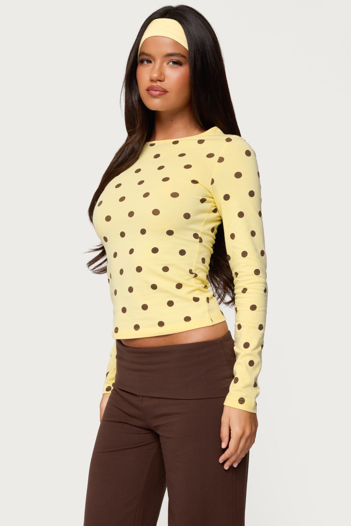 Maricelle Polka Dot Long Sleeve T Shirt-Milans Time
