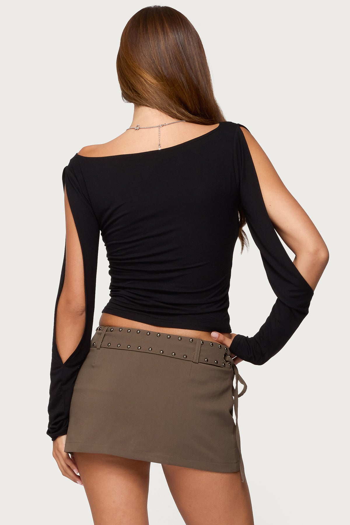 Cade Cutout Sleeves Boat Neck Top-Milans Time