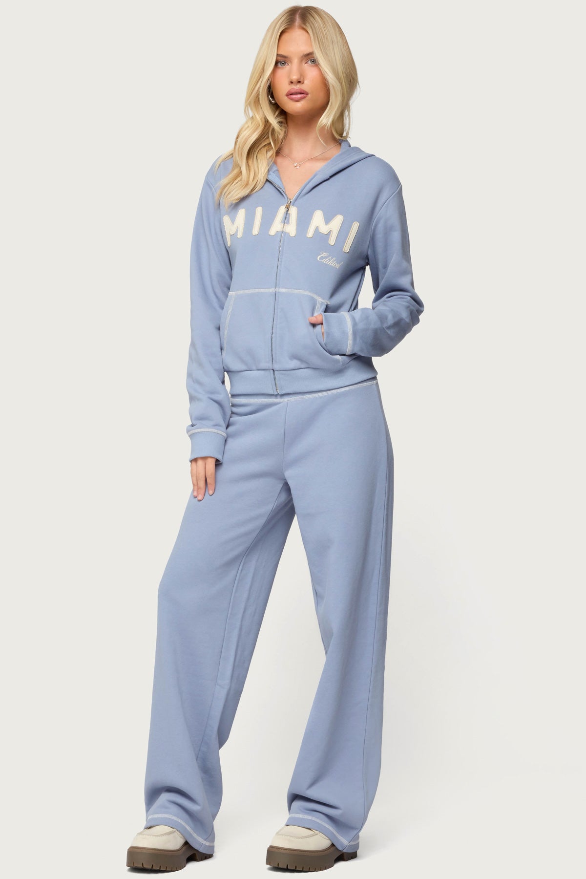 Miami Babe Zip Up Hoodie-Milans Time