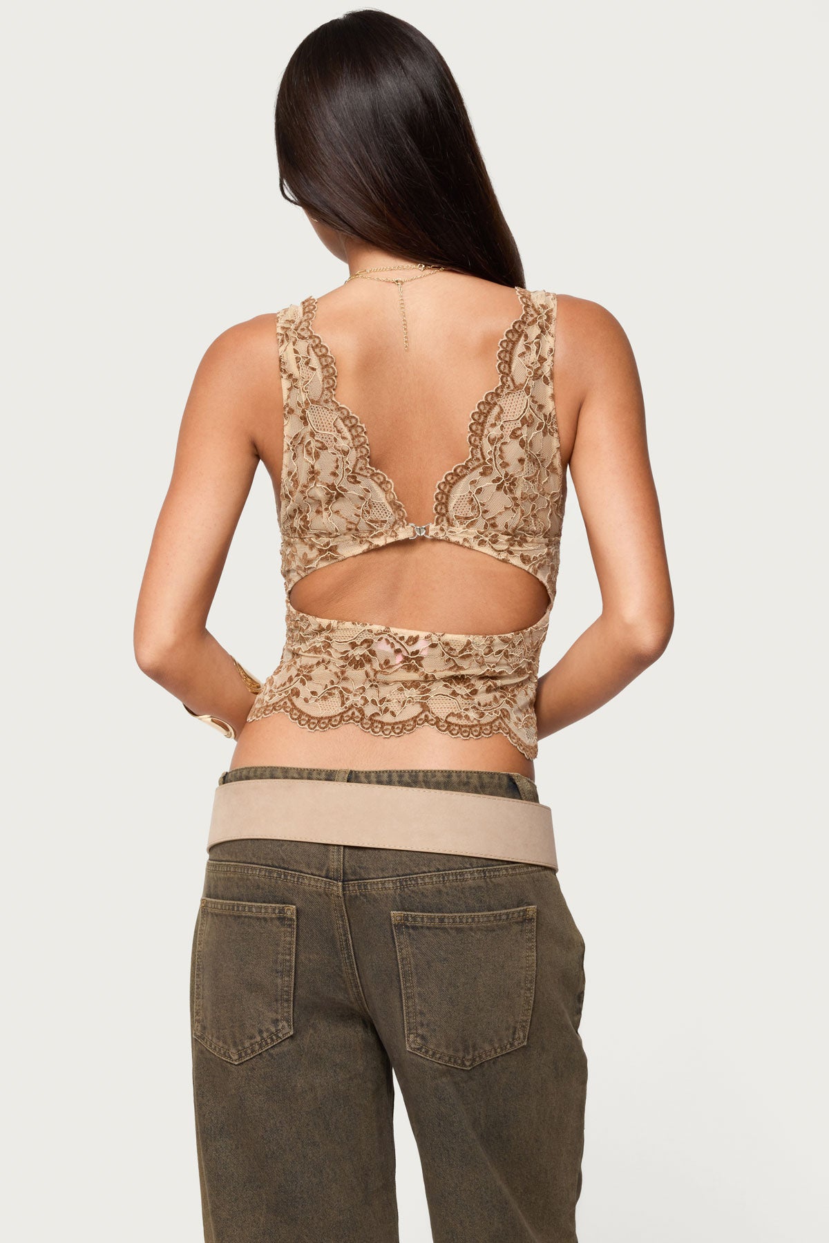 Araura Lace Velvet Floral Top-Milans Time