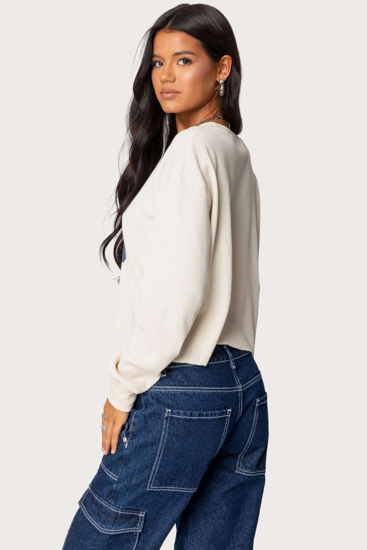 88 Waffle Long Sleeve T Shirt-Milans Time