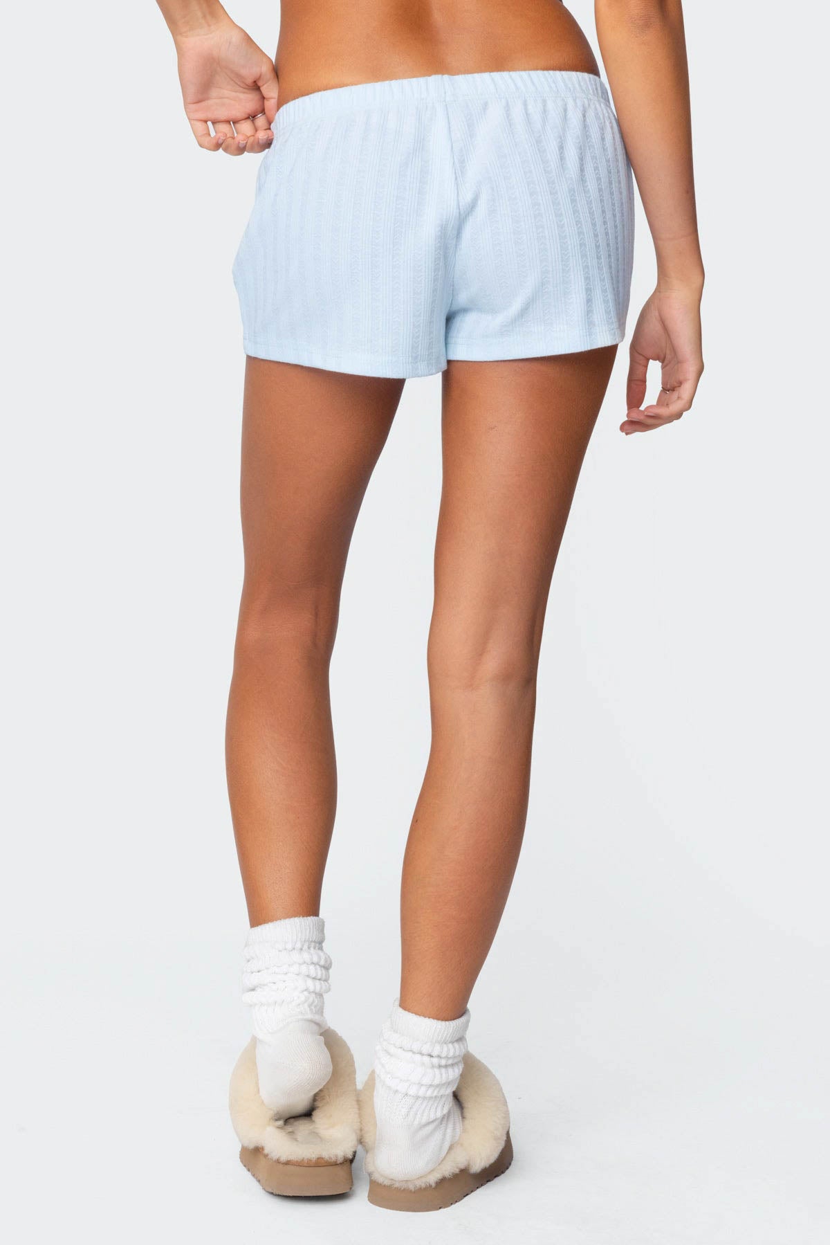Irene Low Rise Pointelle Micro Shorts-Milans Time