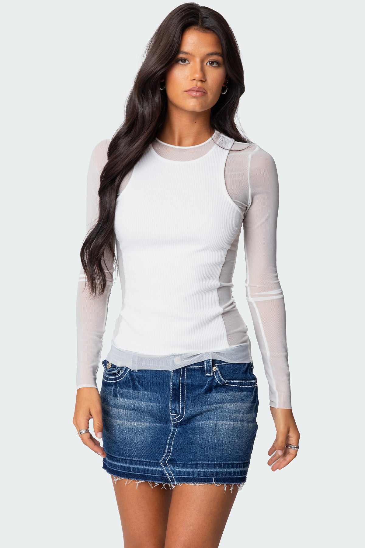 Rib Tank Layered Mesh Top-Milans Time
