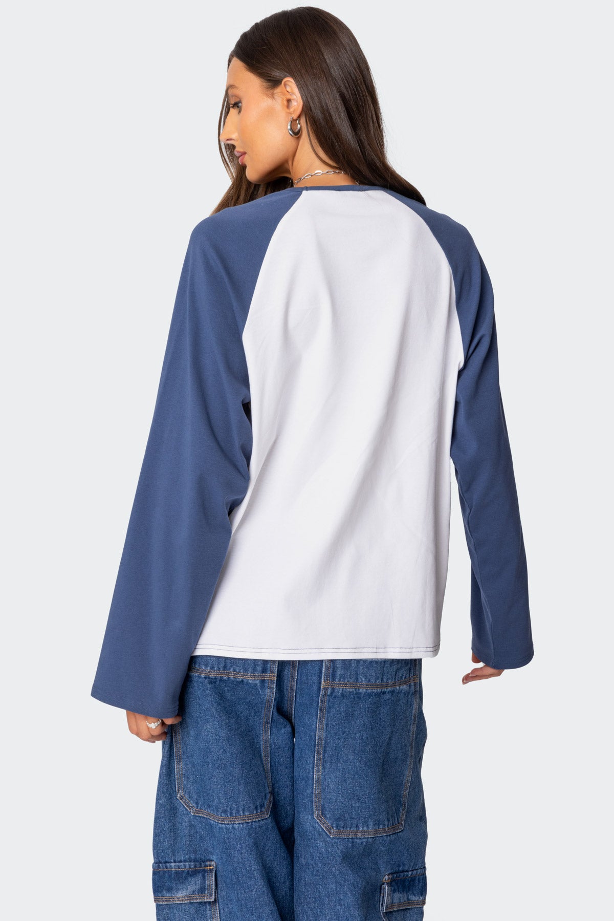 Oversized Raglan Long Sleeve T Shirt-Milans Time