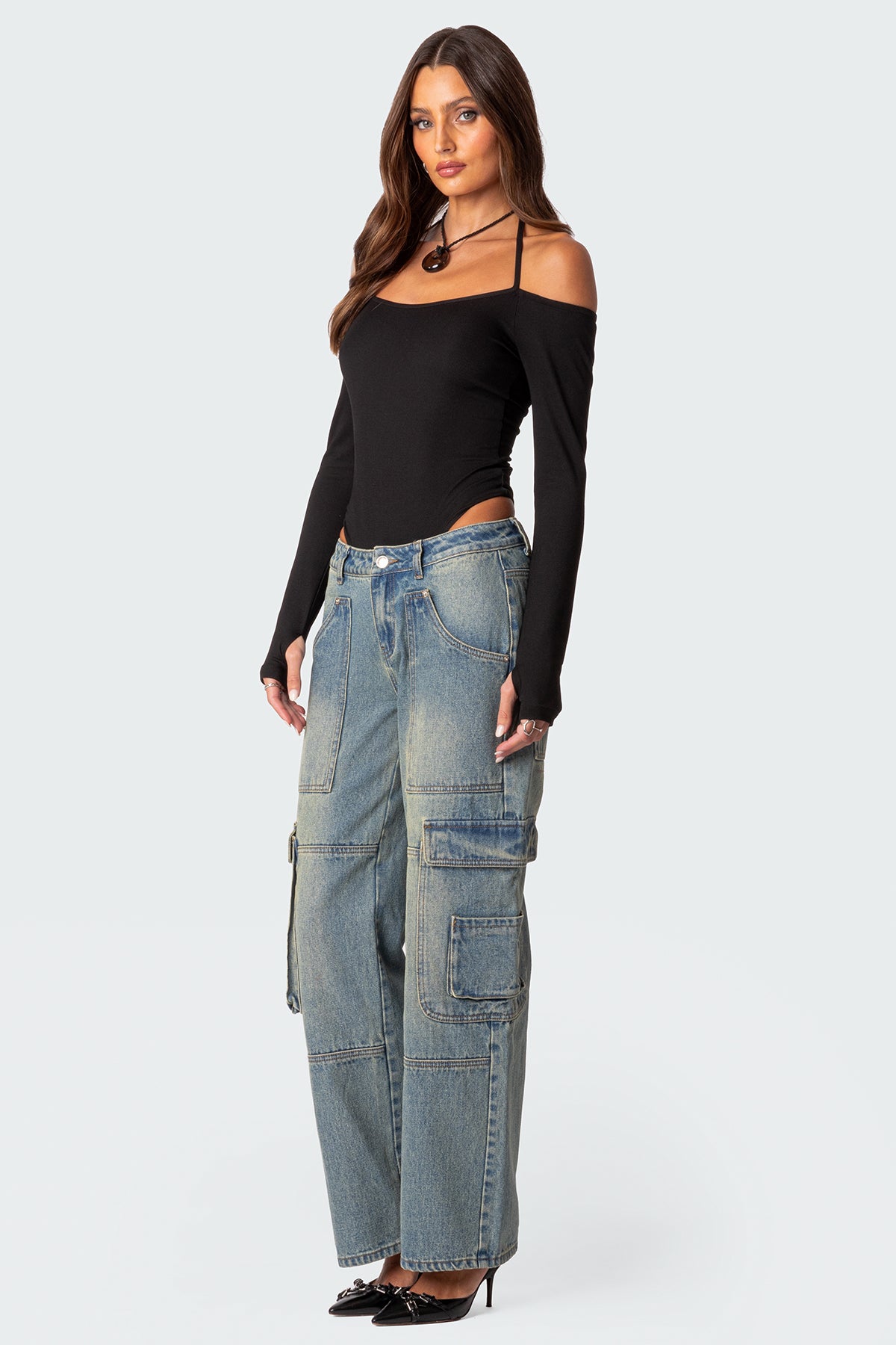 Model Off Duty Ribbed Bodysuit-Milans Time