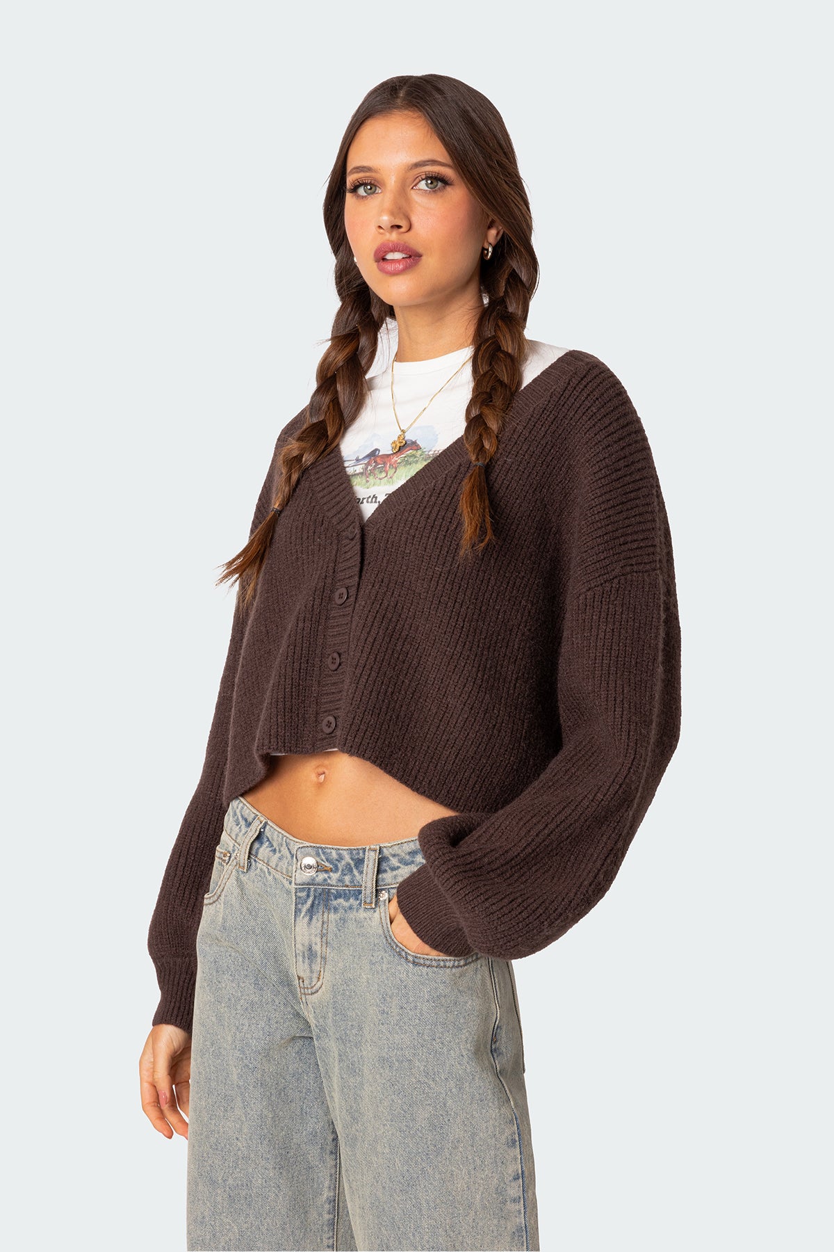 Sabrina Chunky Knit Cropped Cardigan-Milans Time
