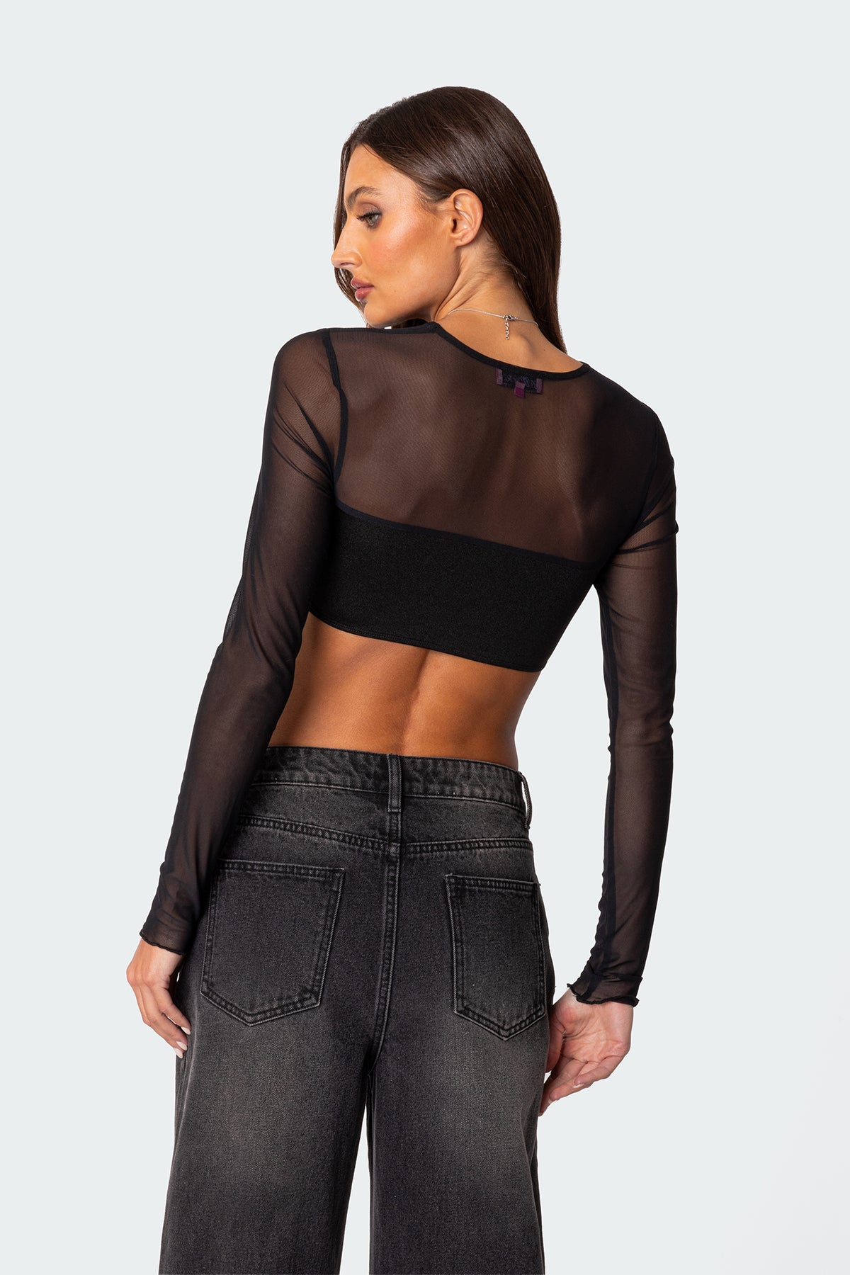 Night Out Sheer Crop Top-Milans Time