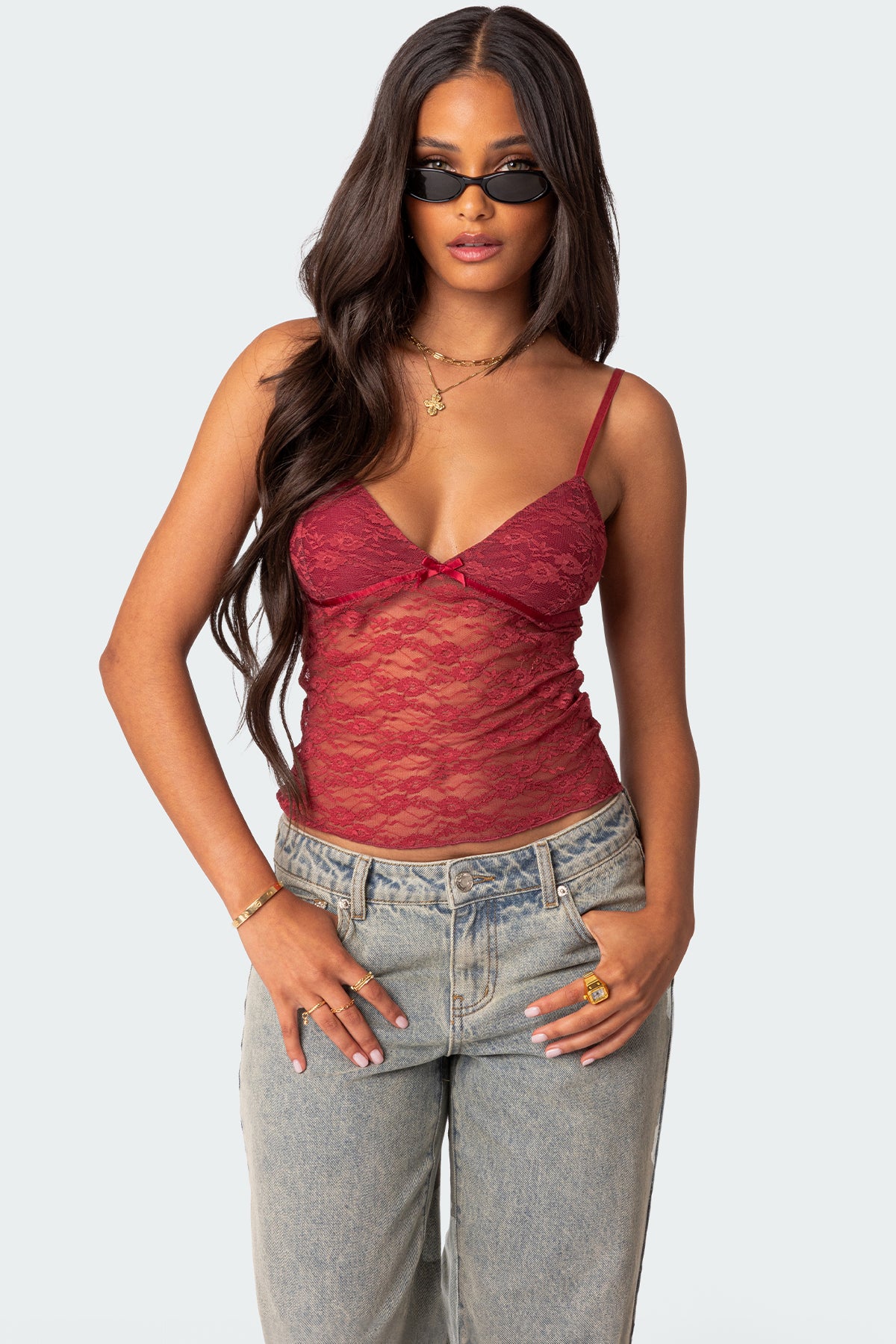 Eira Sheer Lace Tank Top-Milans Time