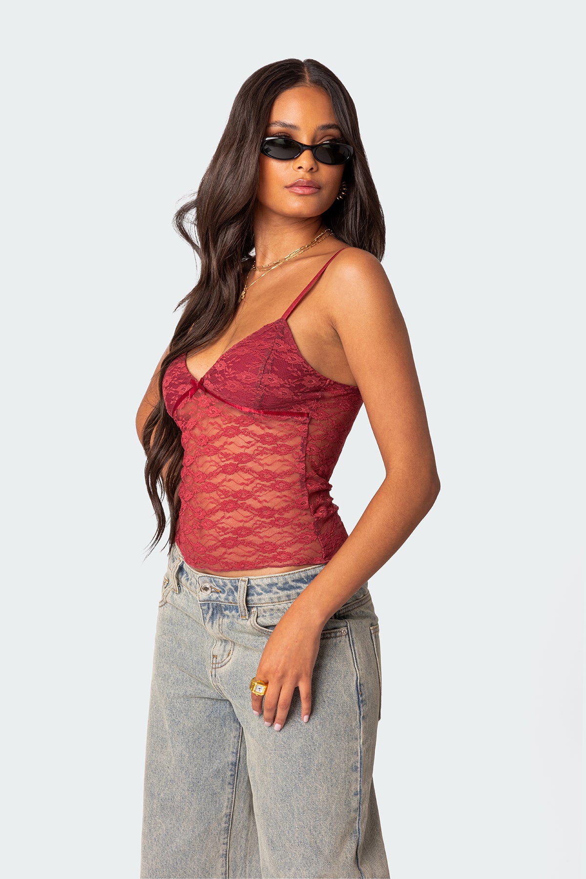 Eira Sheer Lace Tank Top-Milans Time