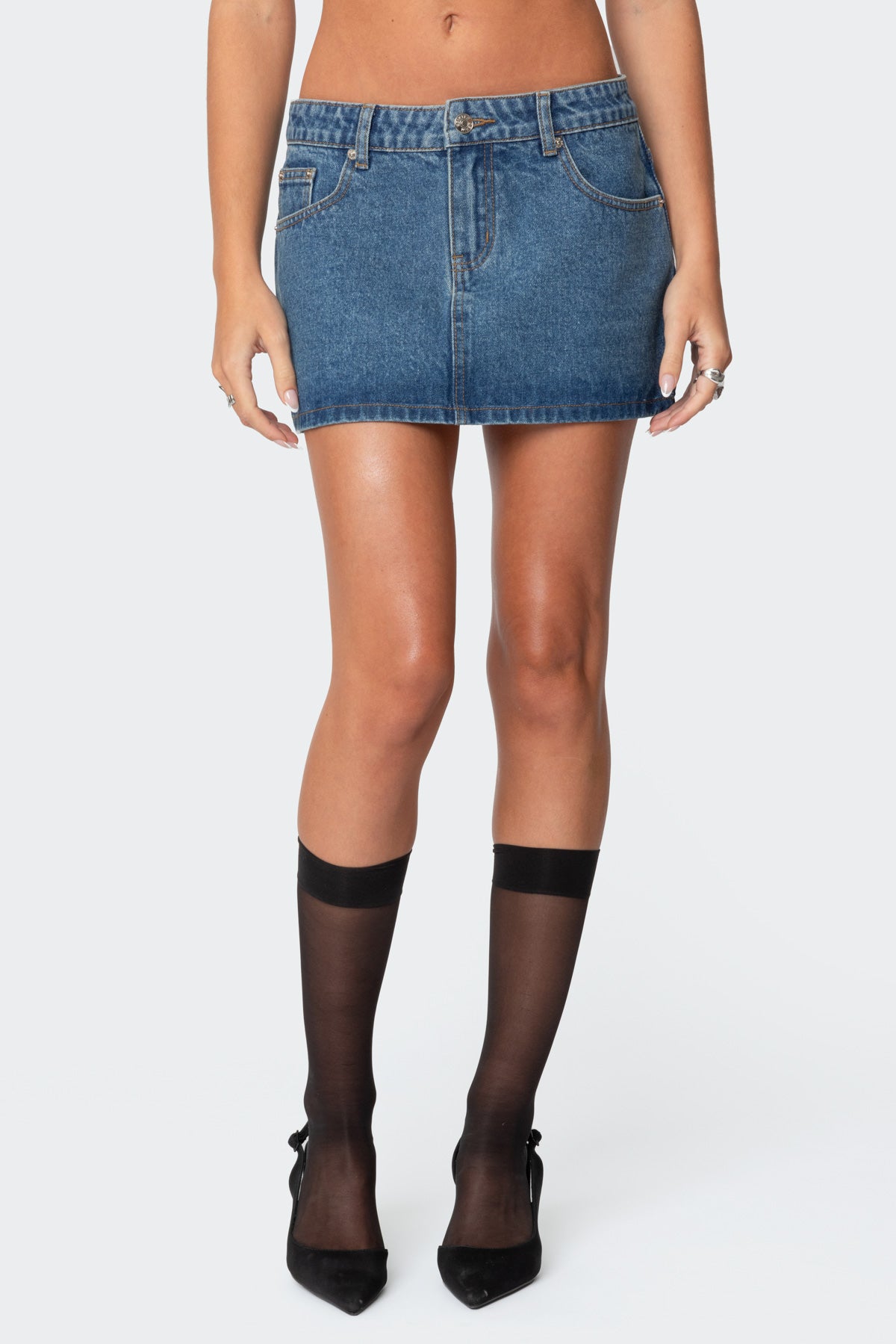 Chiara Denim Micro Skirt-Milans Time