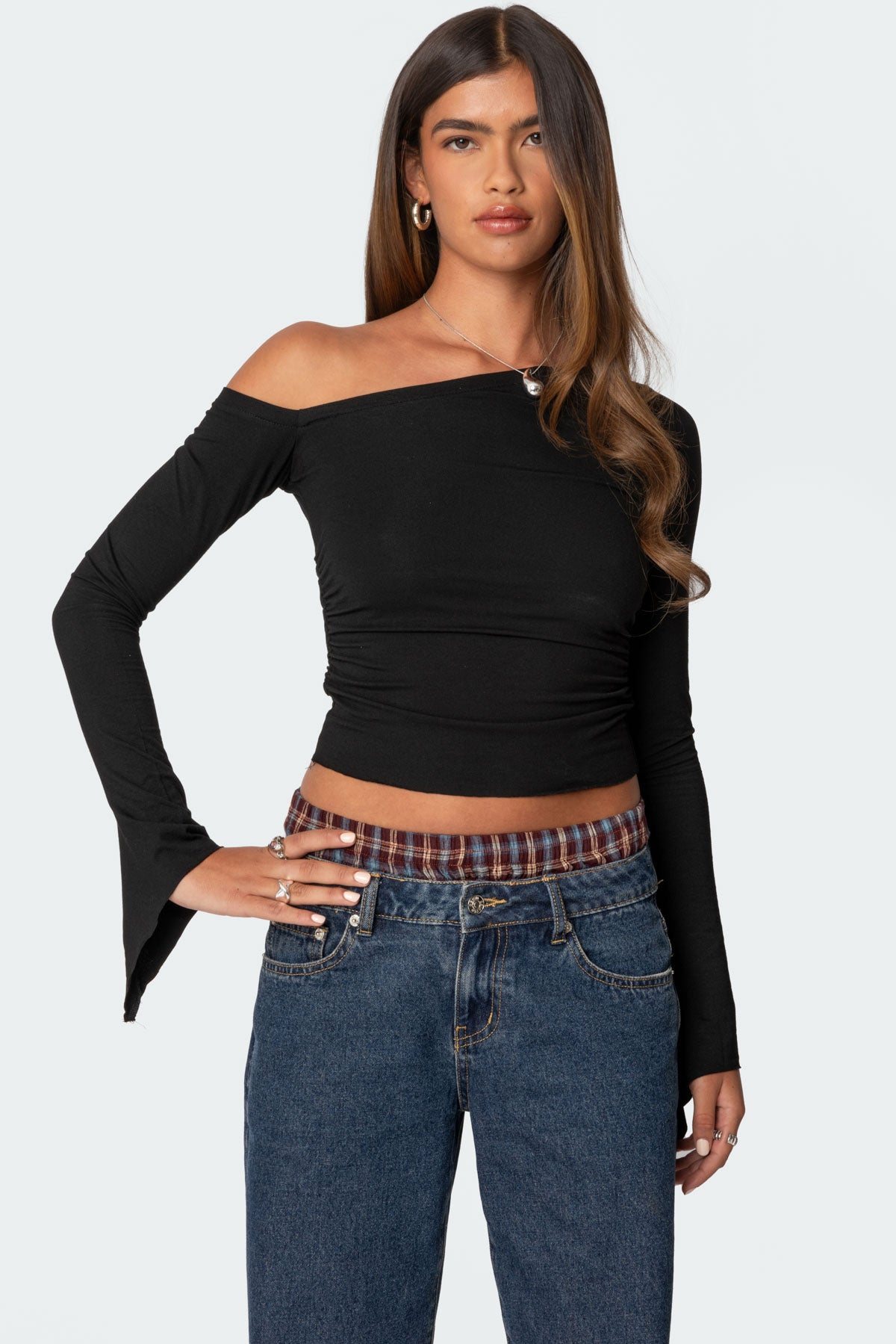 Stacie Asymmetric Long Sleeve Top-Milans Time