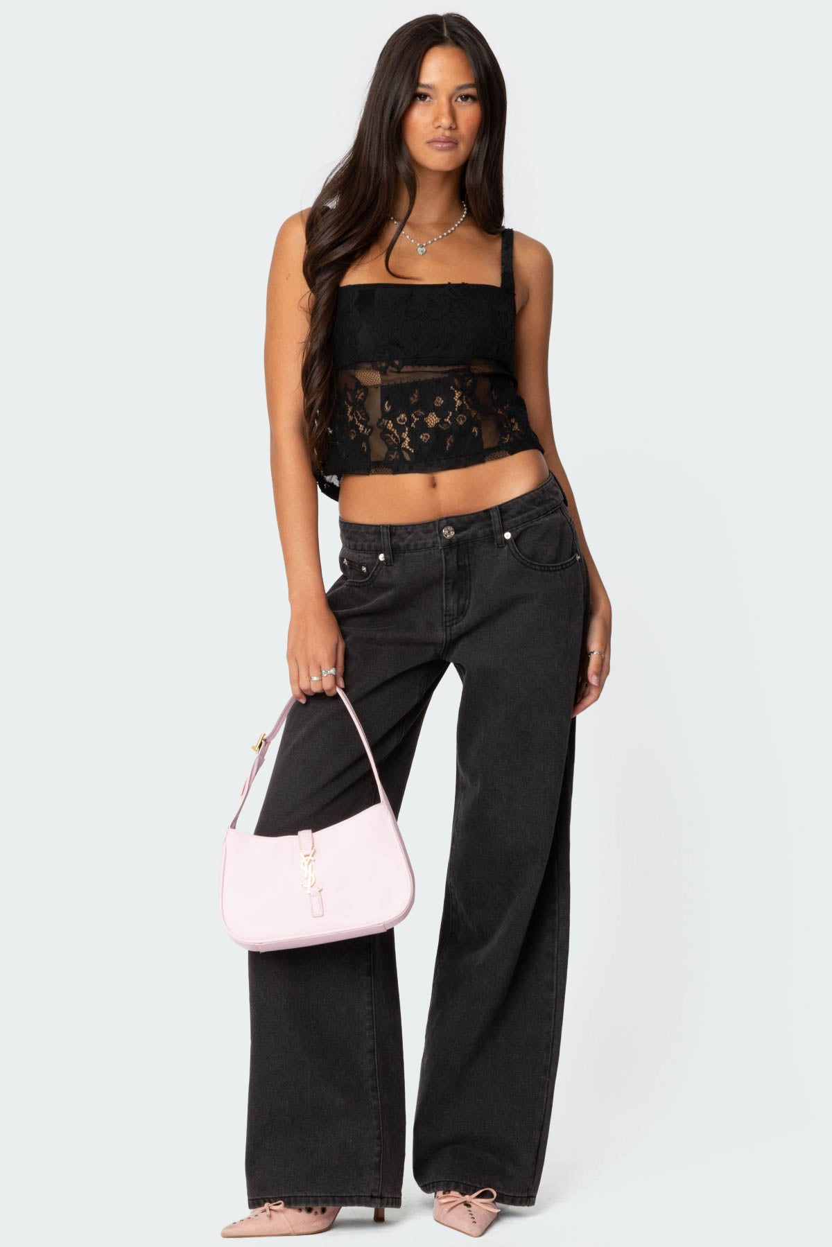 Gwyn Mixed Lace Top-Milans Time