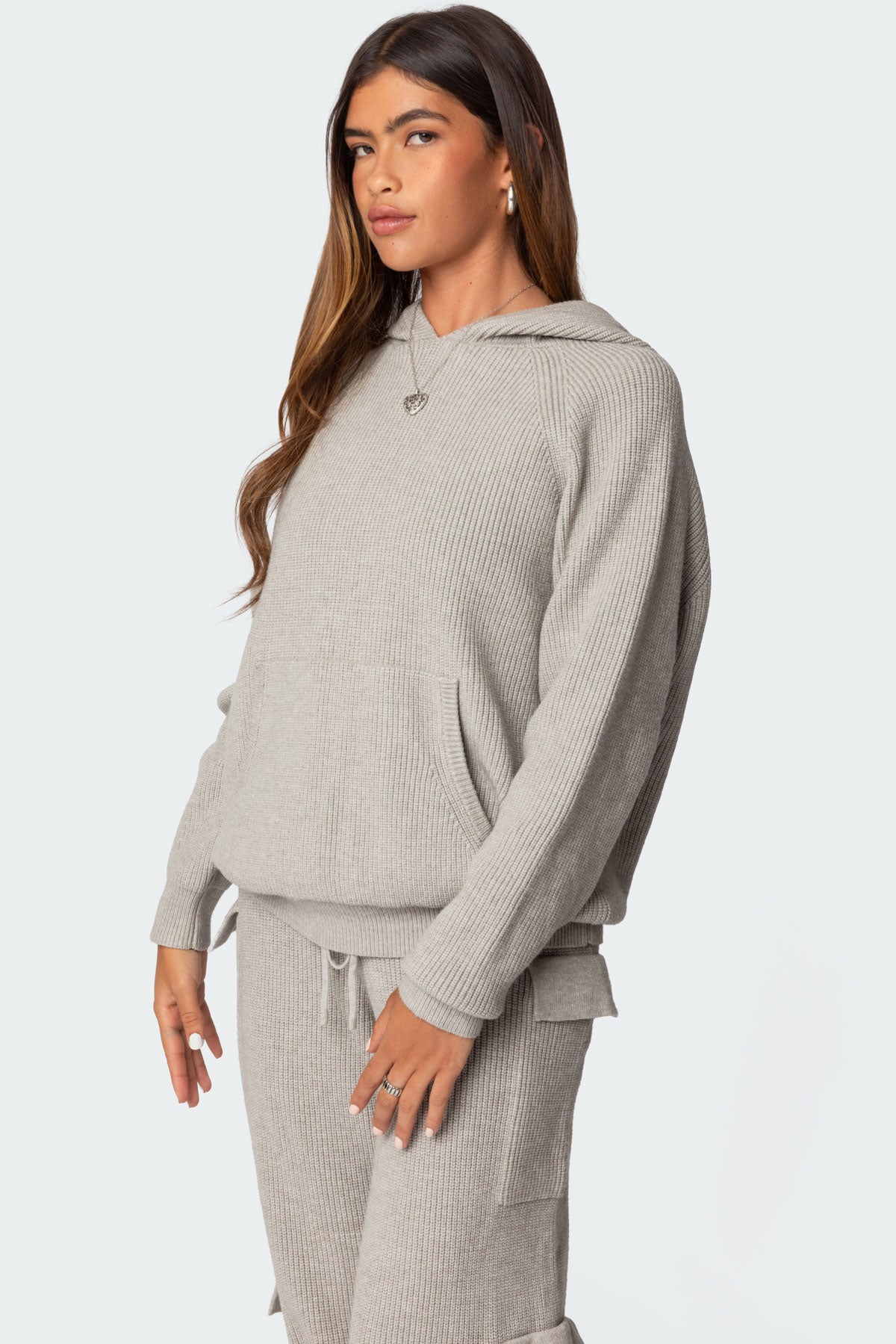 Wynter Oversized Knit Hoodie-Milans Time