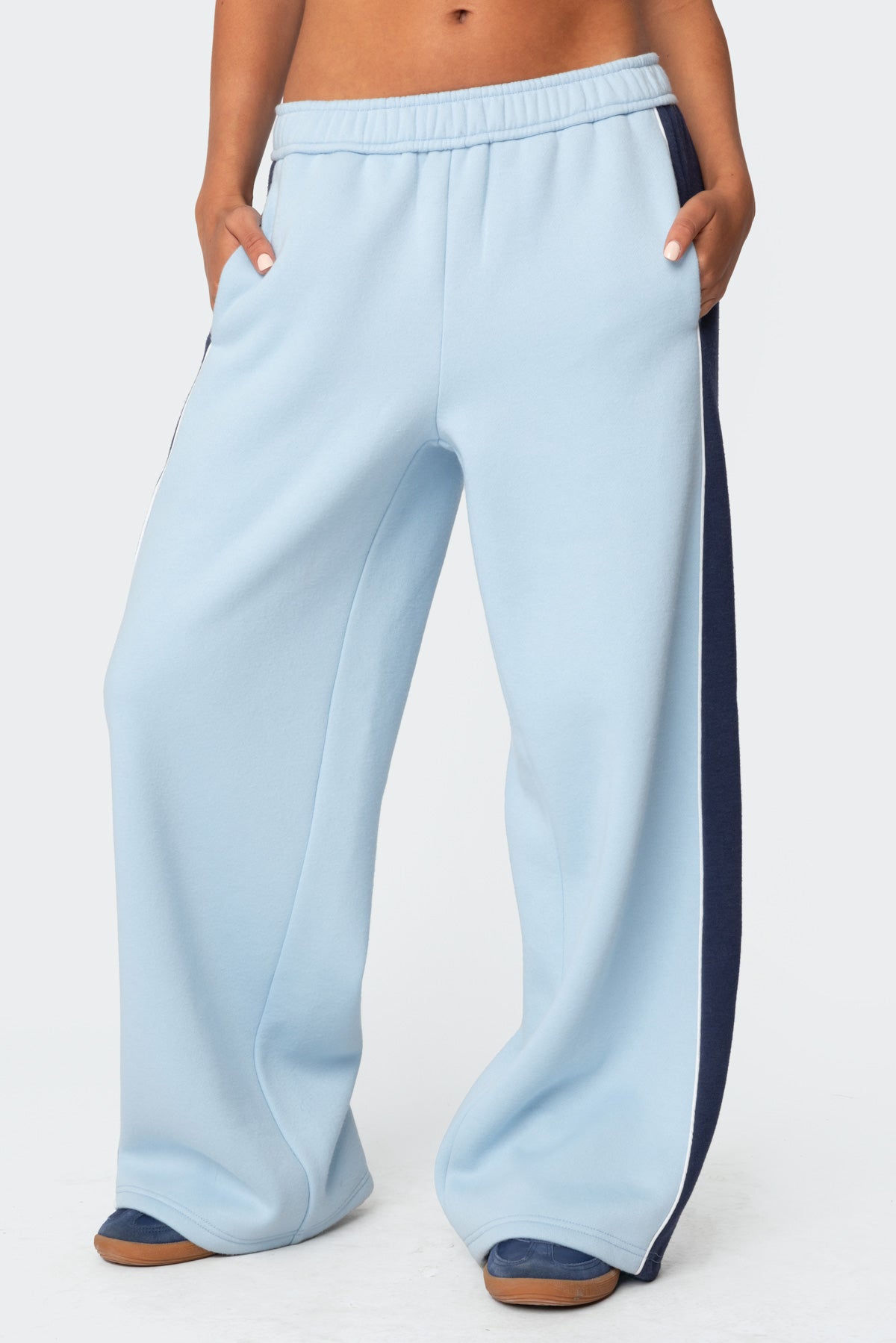 Contrast Panel Sweatpants-Milans Time