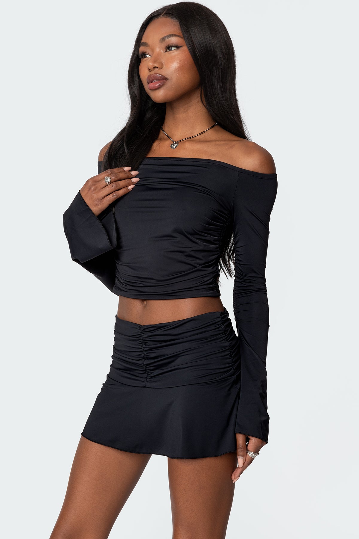 Corey Off The Shoulder Gathered Top-Milans Time