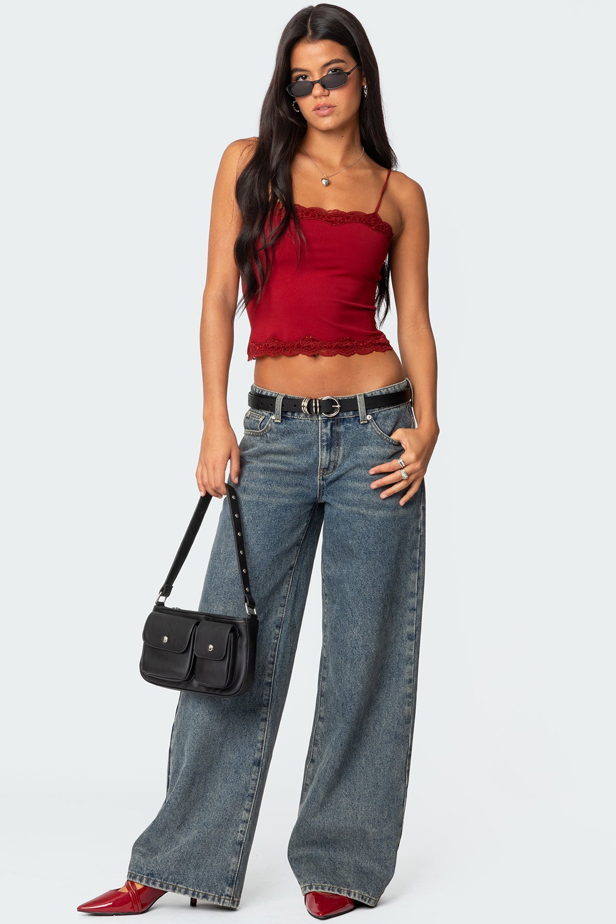 Cruella Lace Trim Tank Top-Milans Time