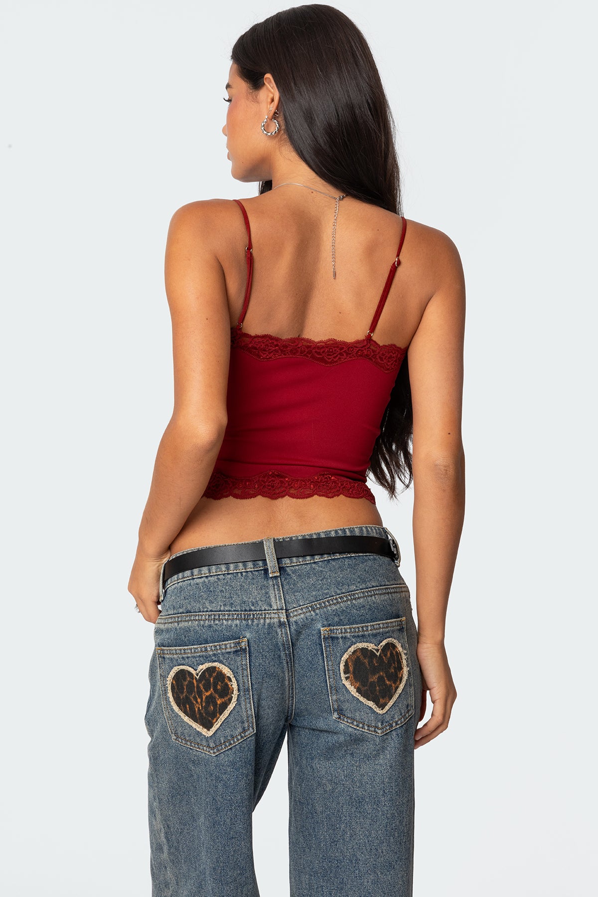 Cruella Lace Trim Tank Top-Milans Time