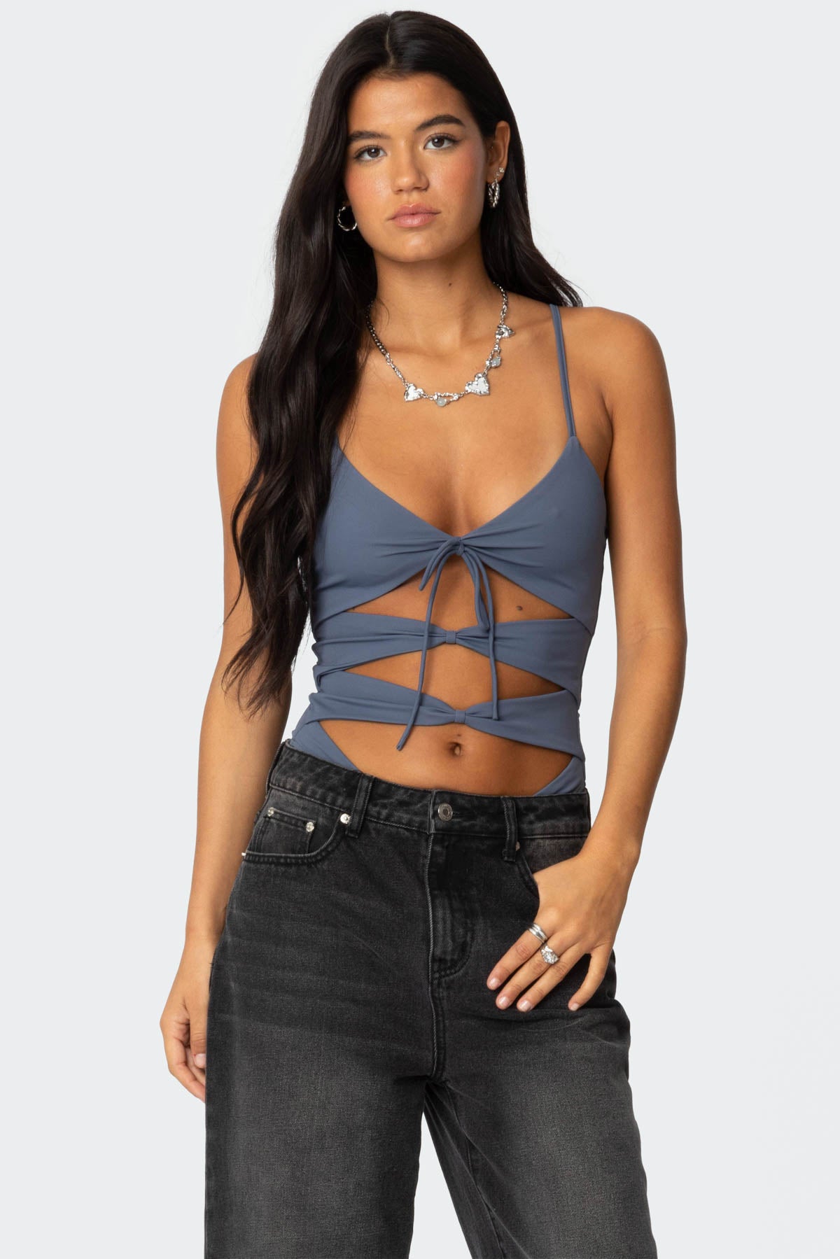 Serene Cut Out Bodysuit-Milans Time