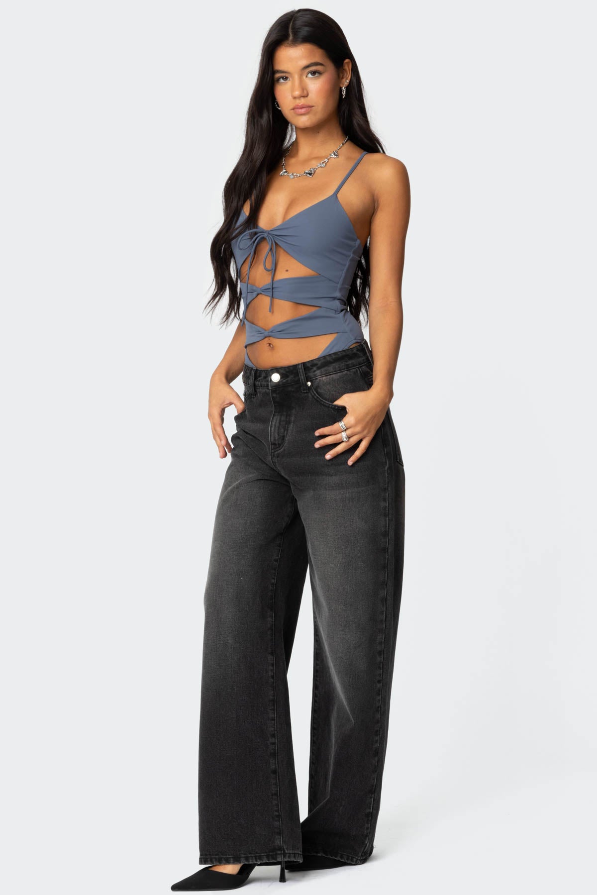 Serene Cut Out Bodysuit-Milans Time