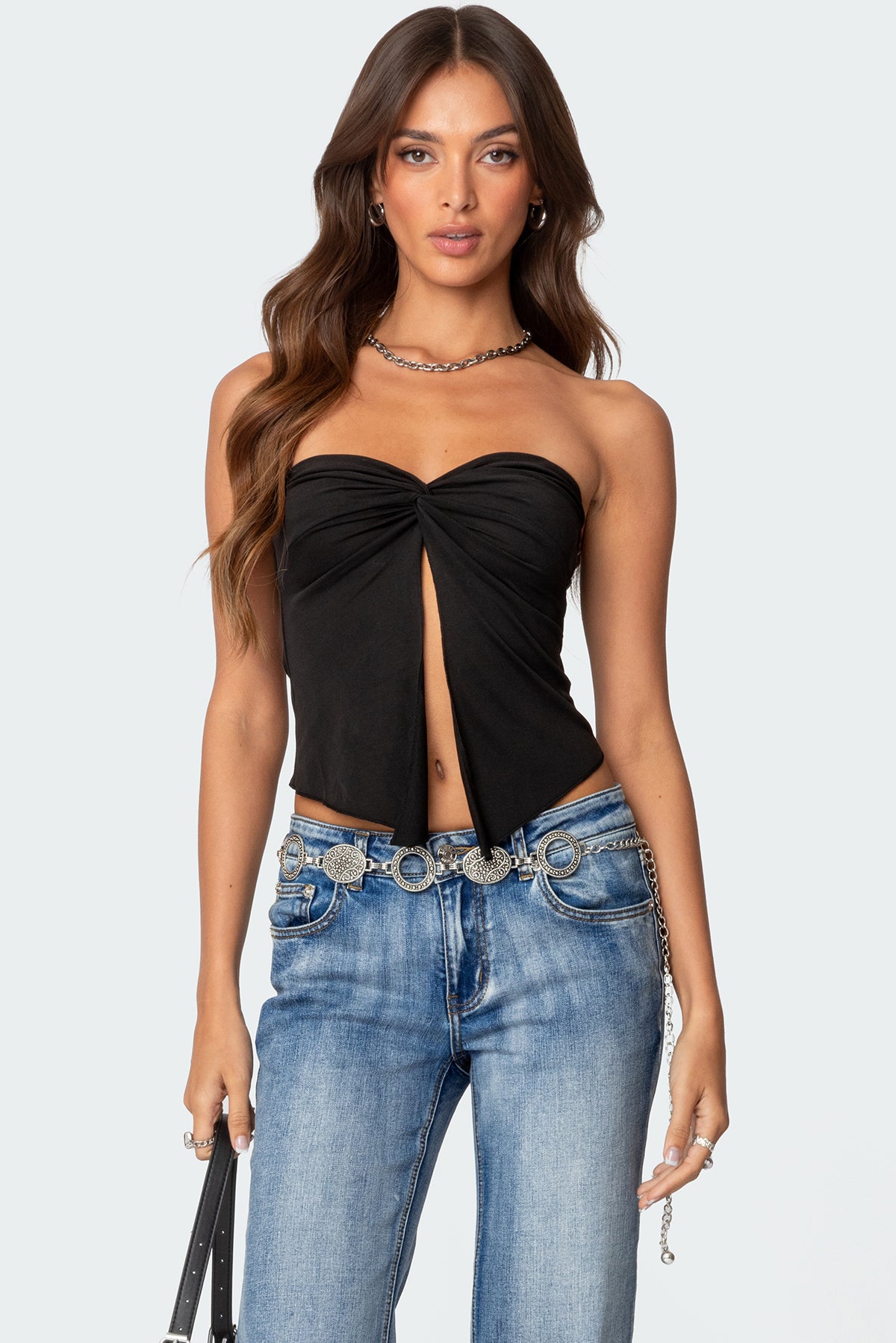 Twisted Split Front Tube Top-Milans Time